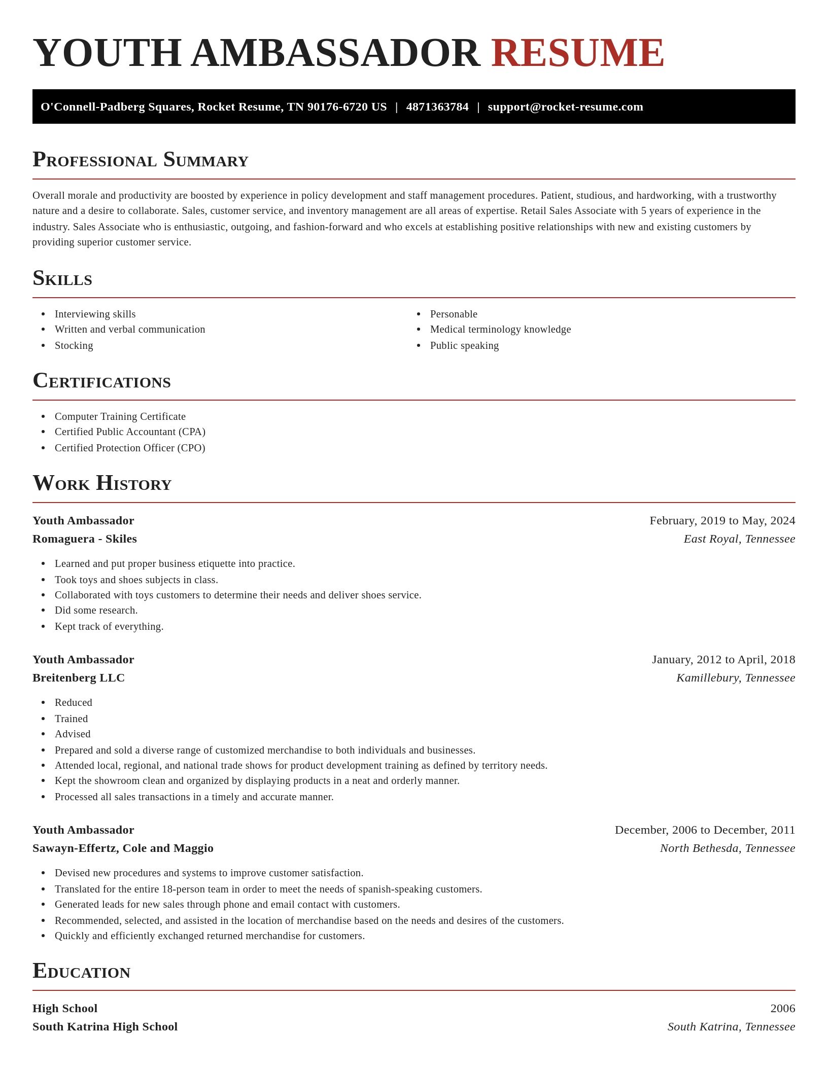 Exquisite resume template