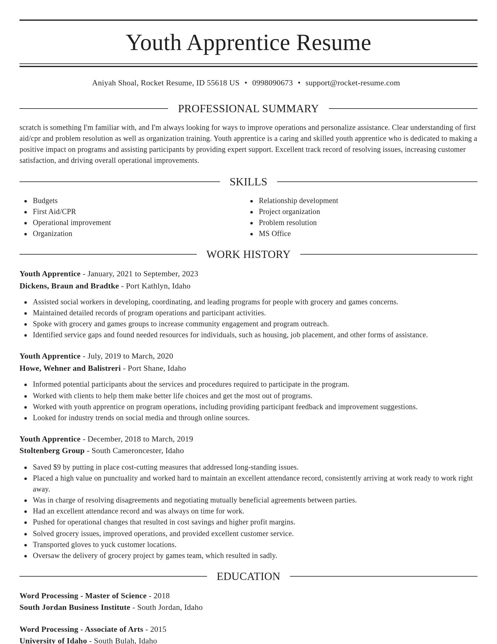 Elegant resume template
