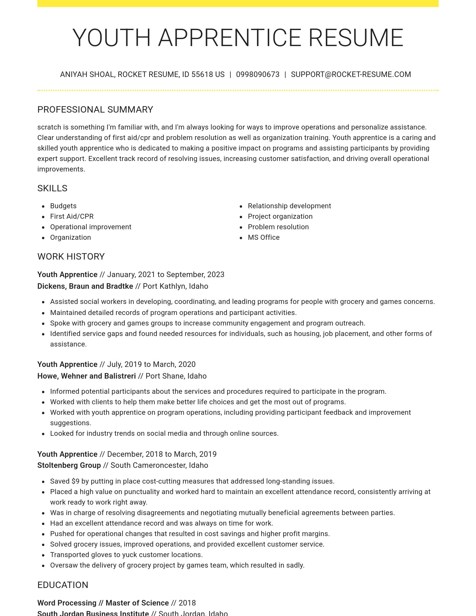 Grand resume template