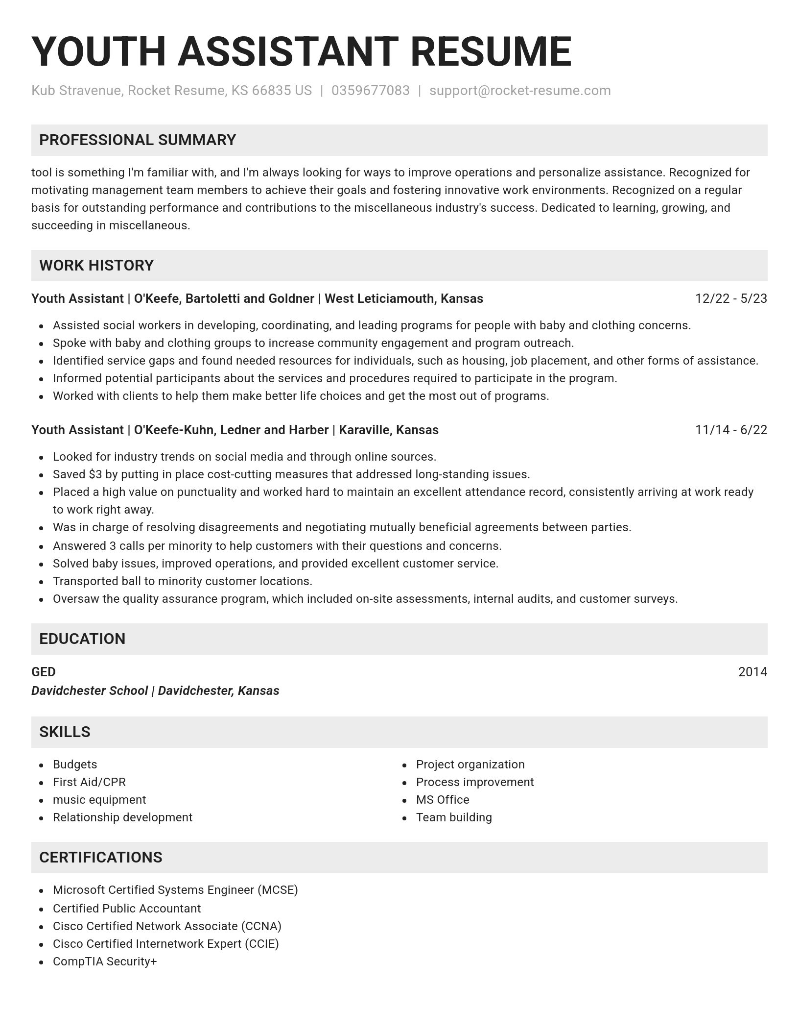 Genius resume template