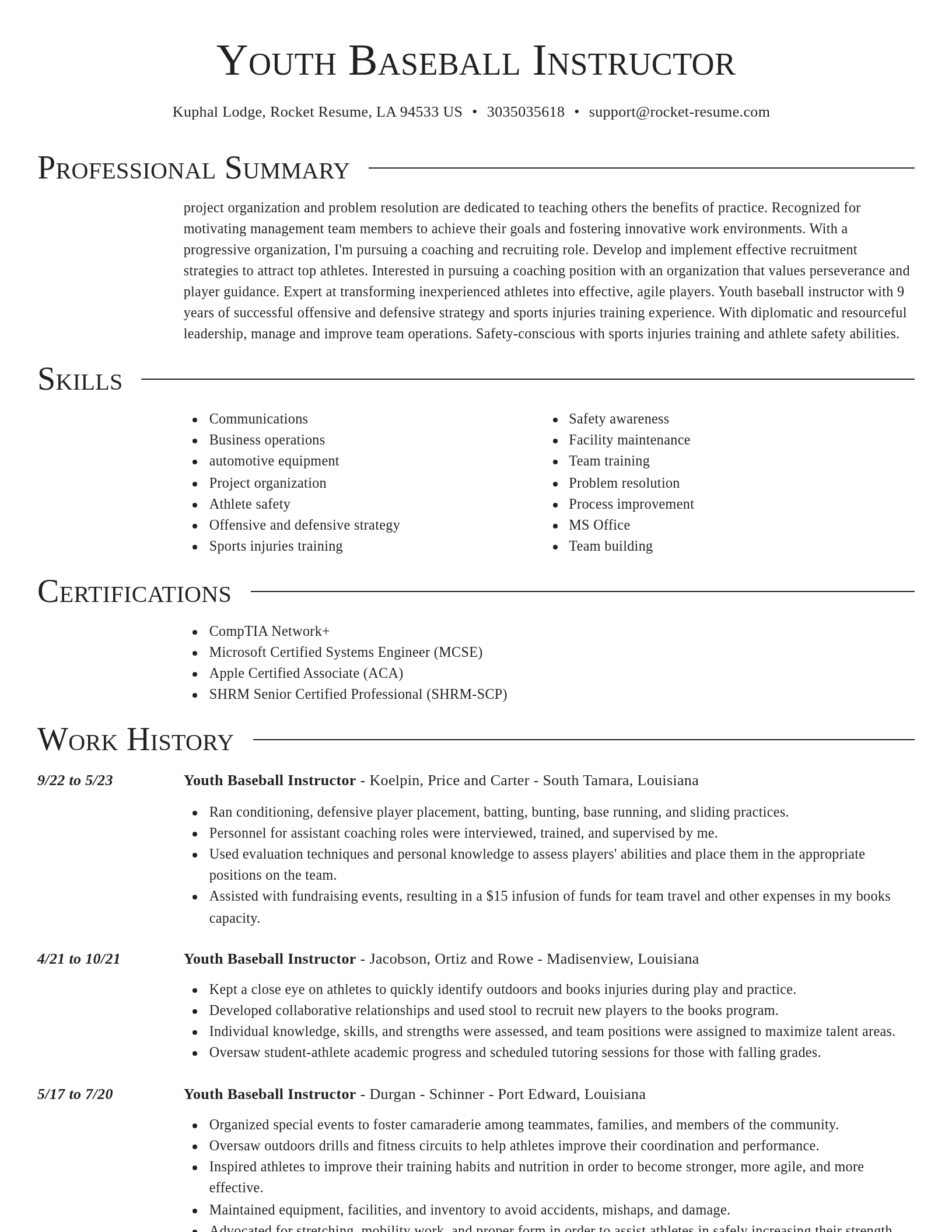 Director resume template
