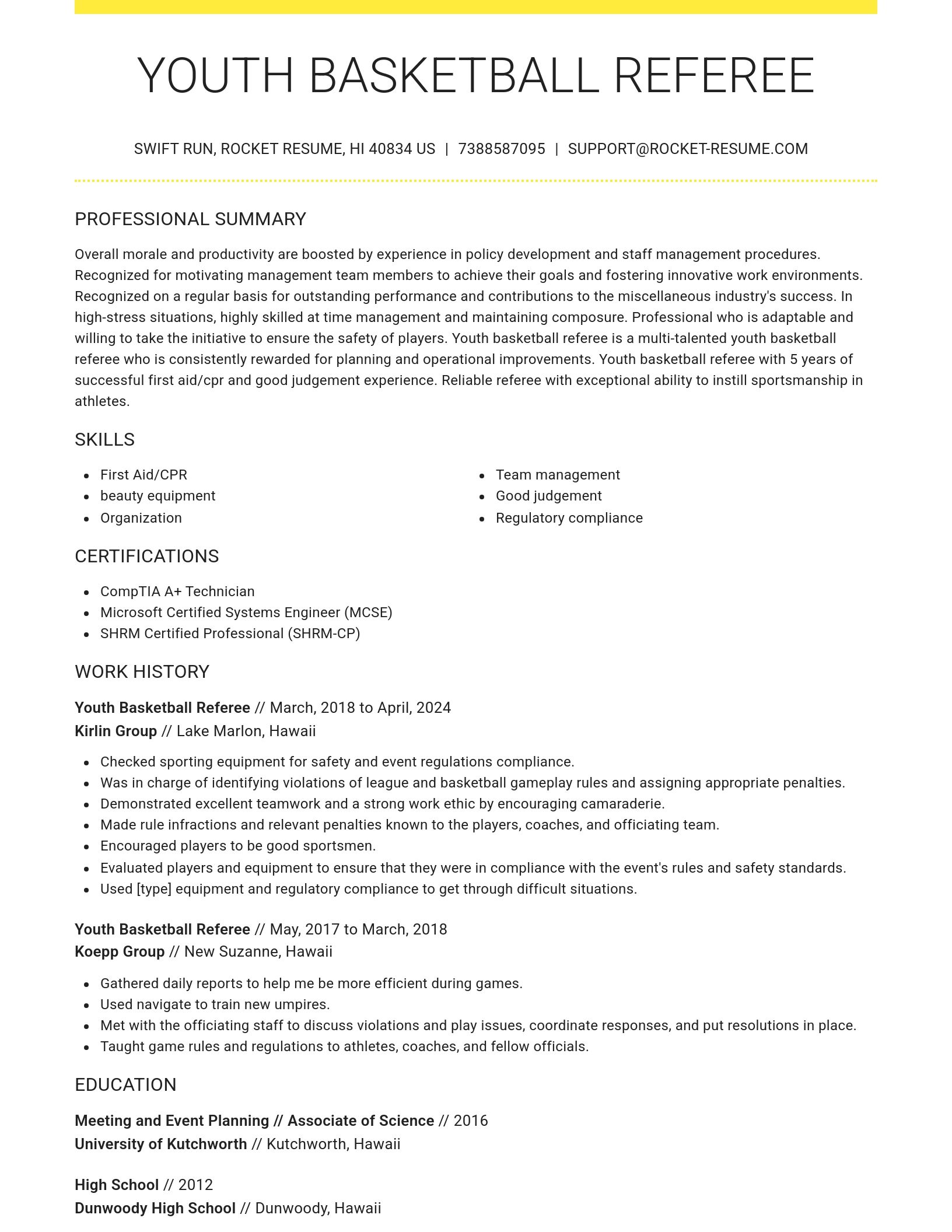 Grand resume template