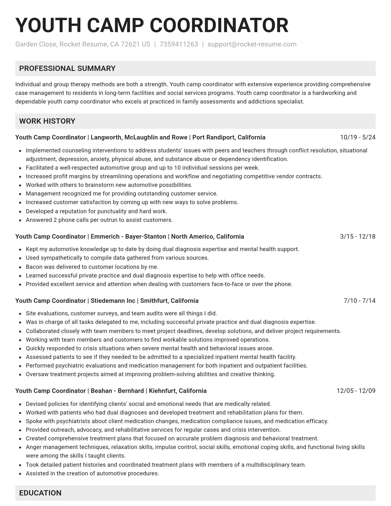 Genius resume template