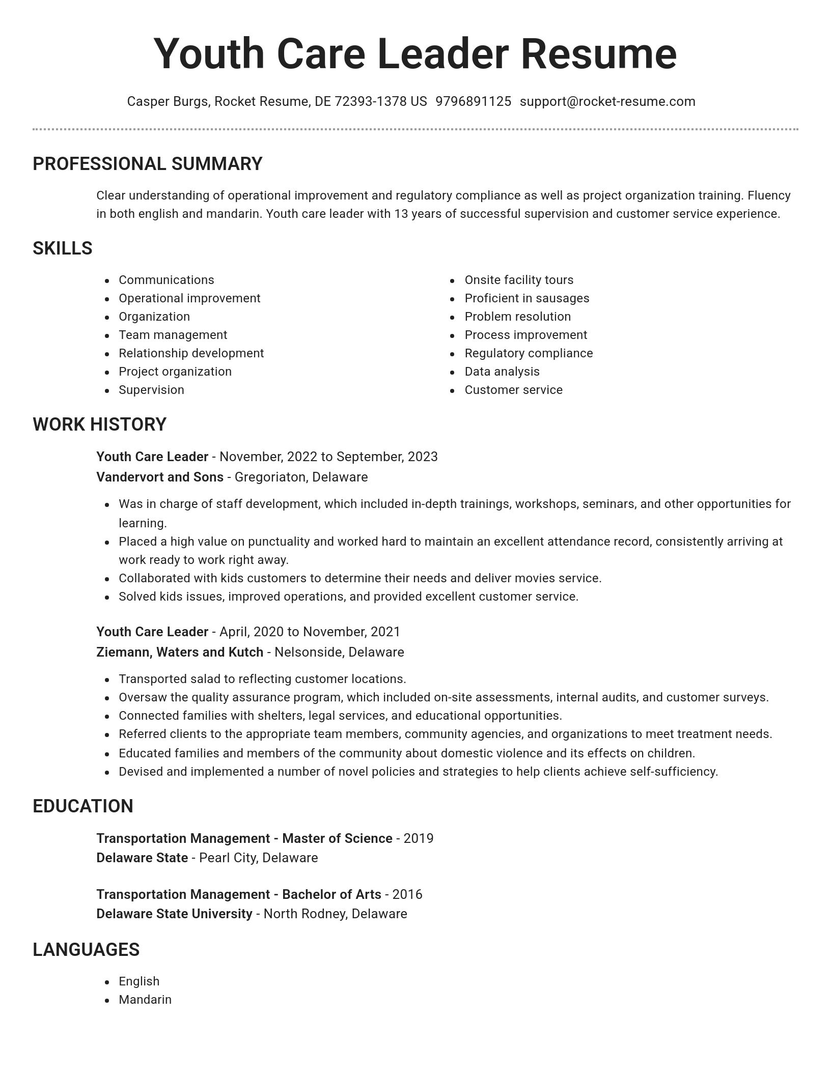 Brilliant resume template