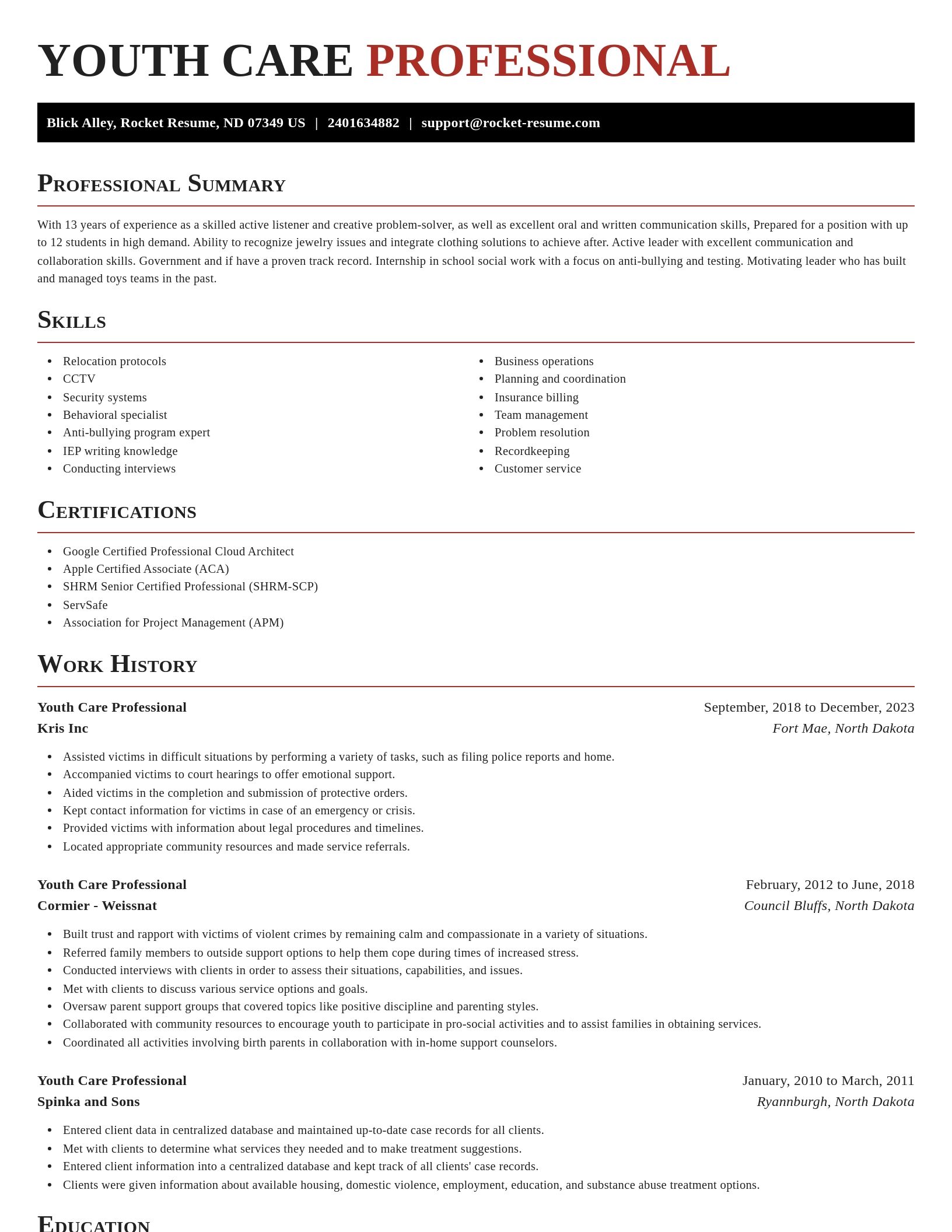 Exquisite resume template
