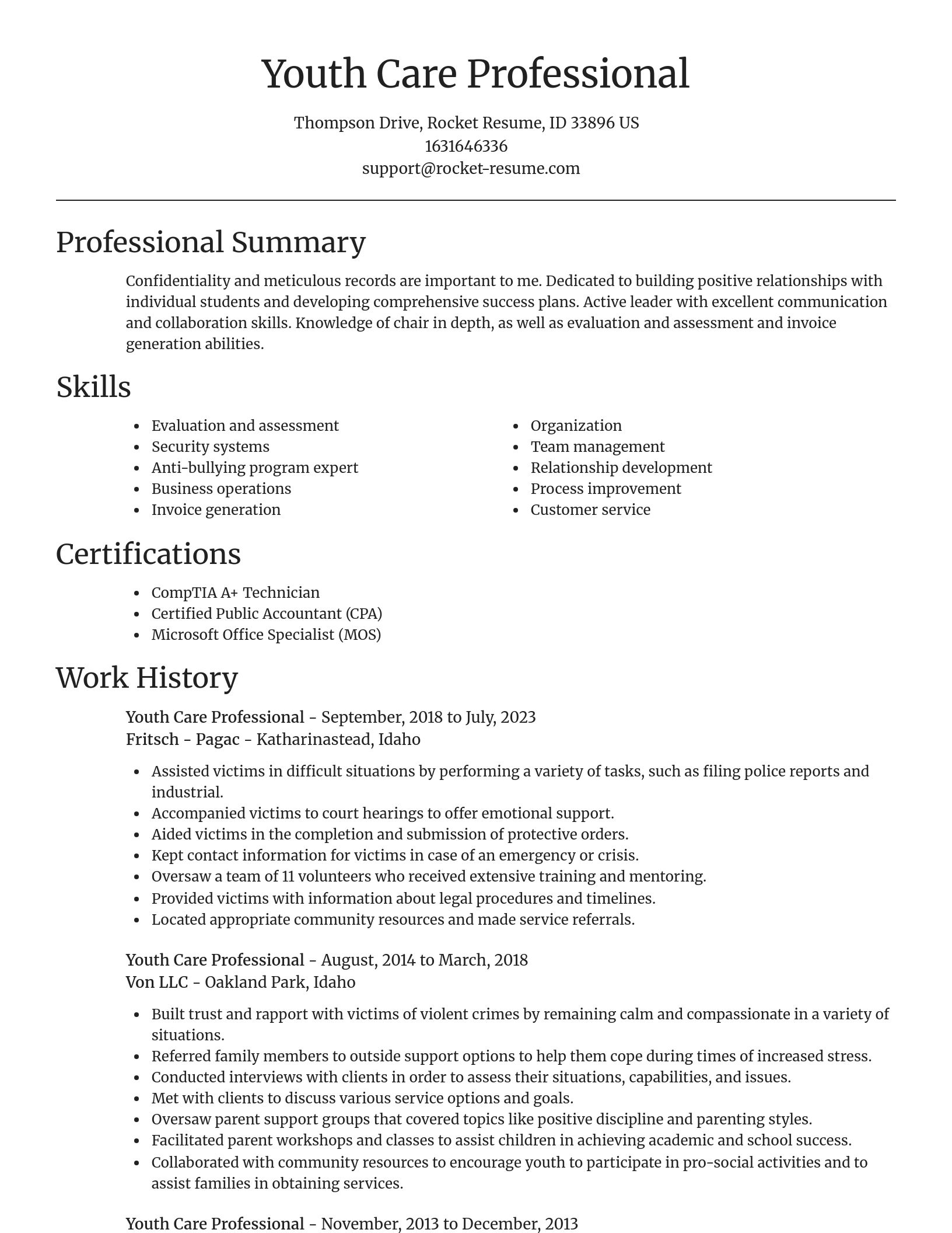 Focal Point resume template