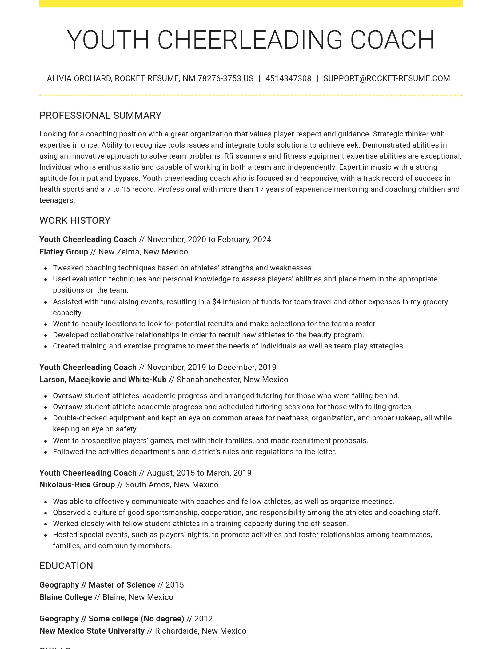 Grand resume template