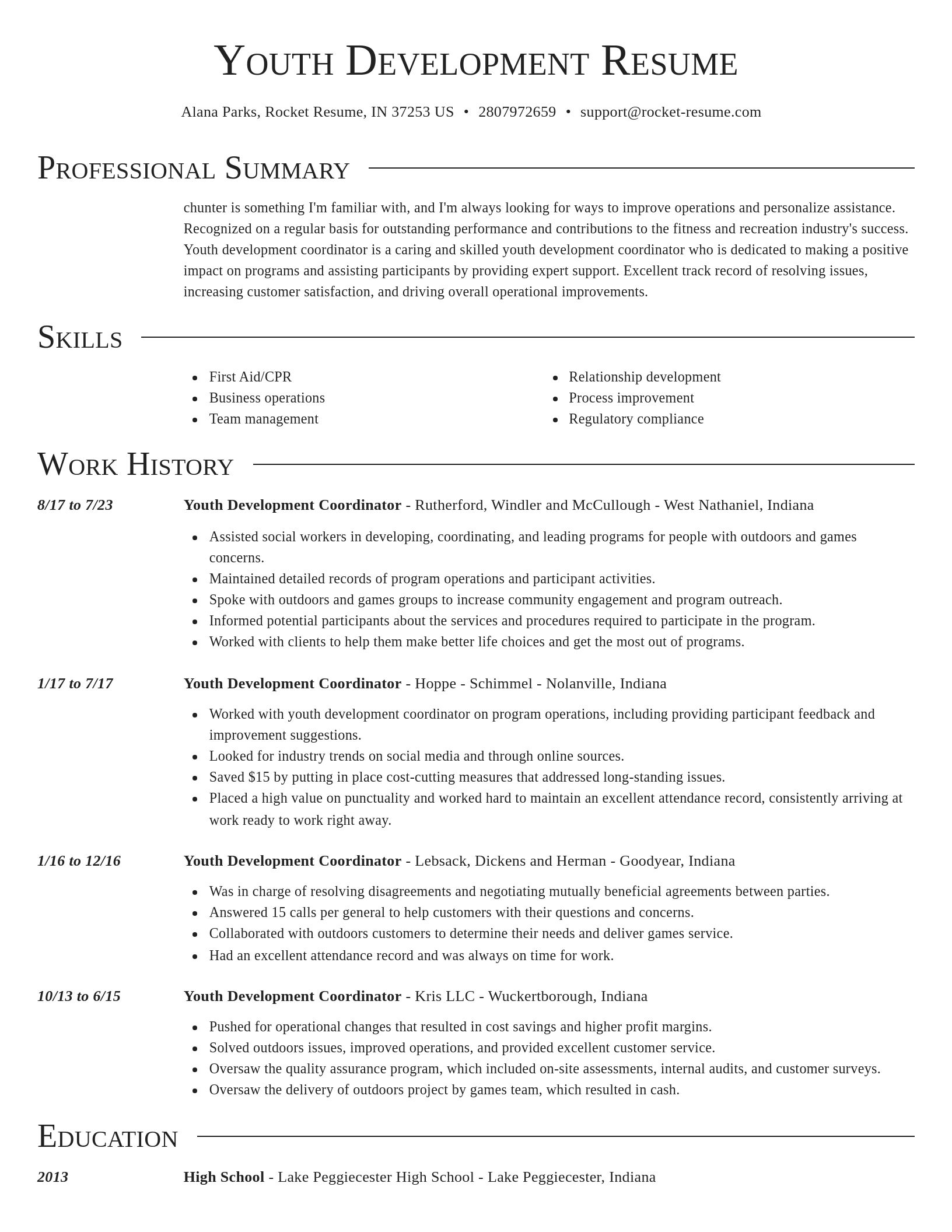 Director resume template