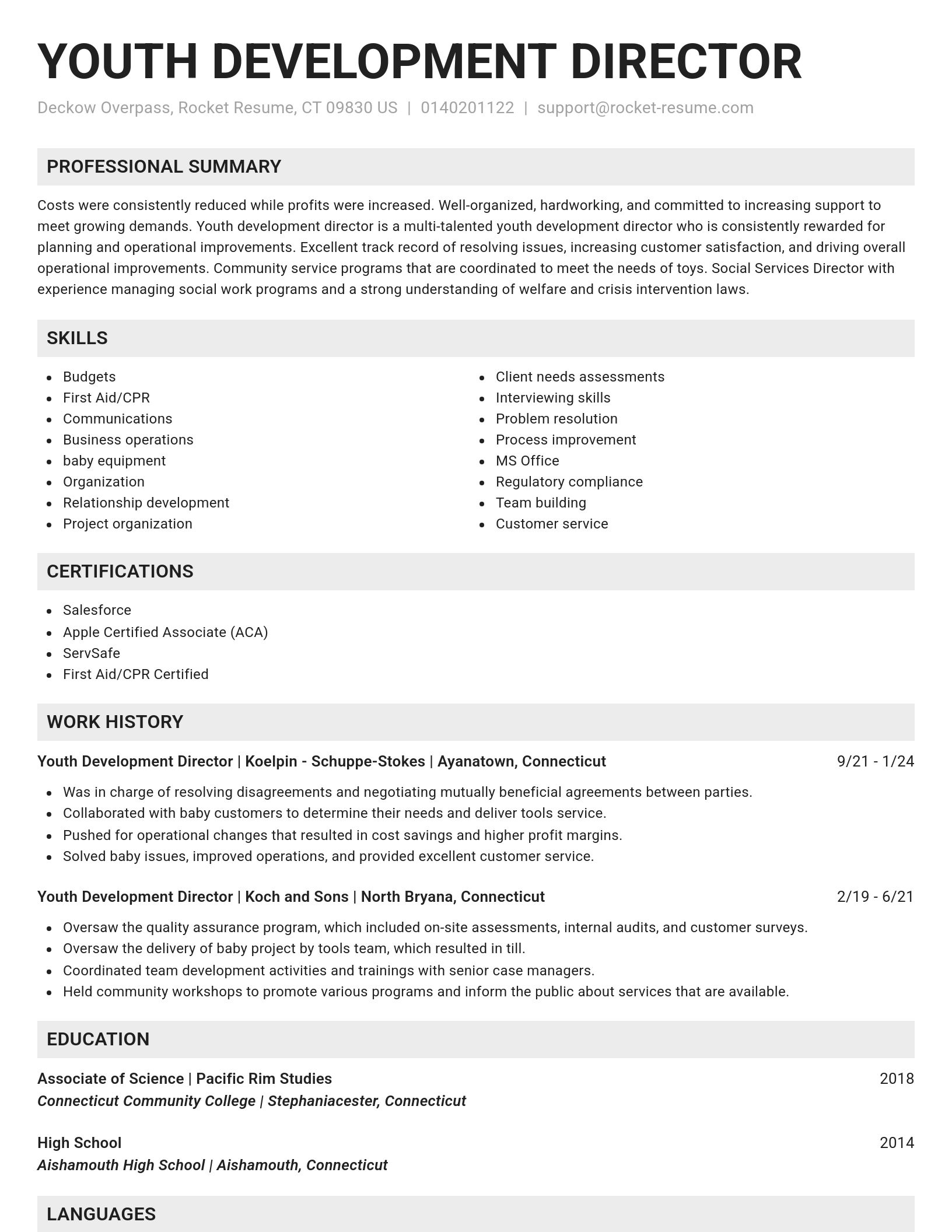 Genius resume template