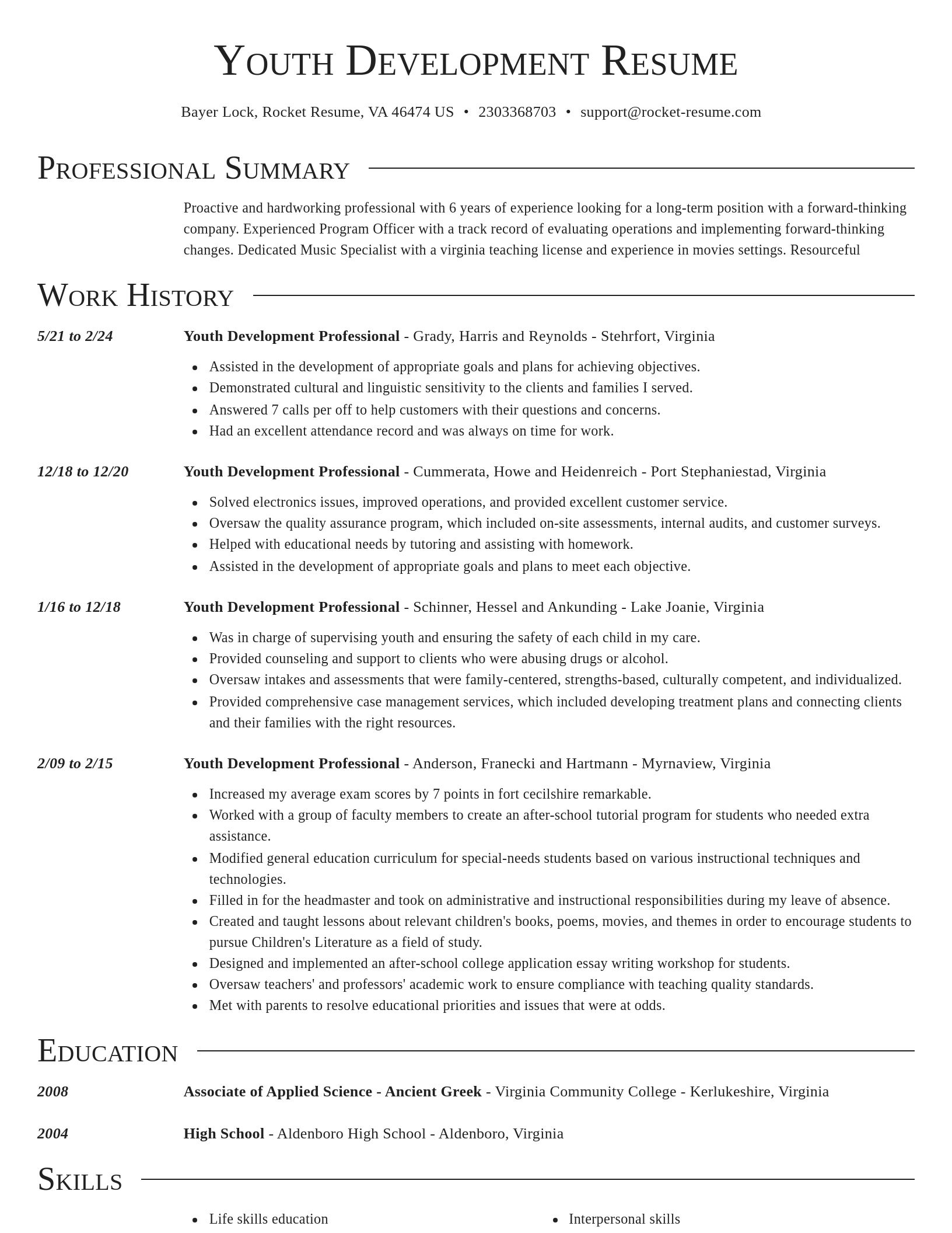 Director resume template