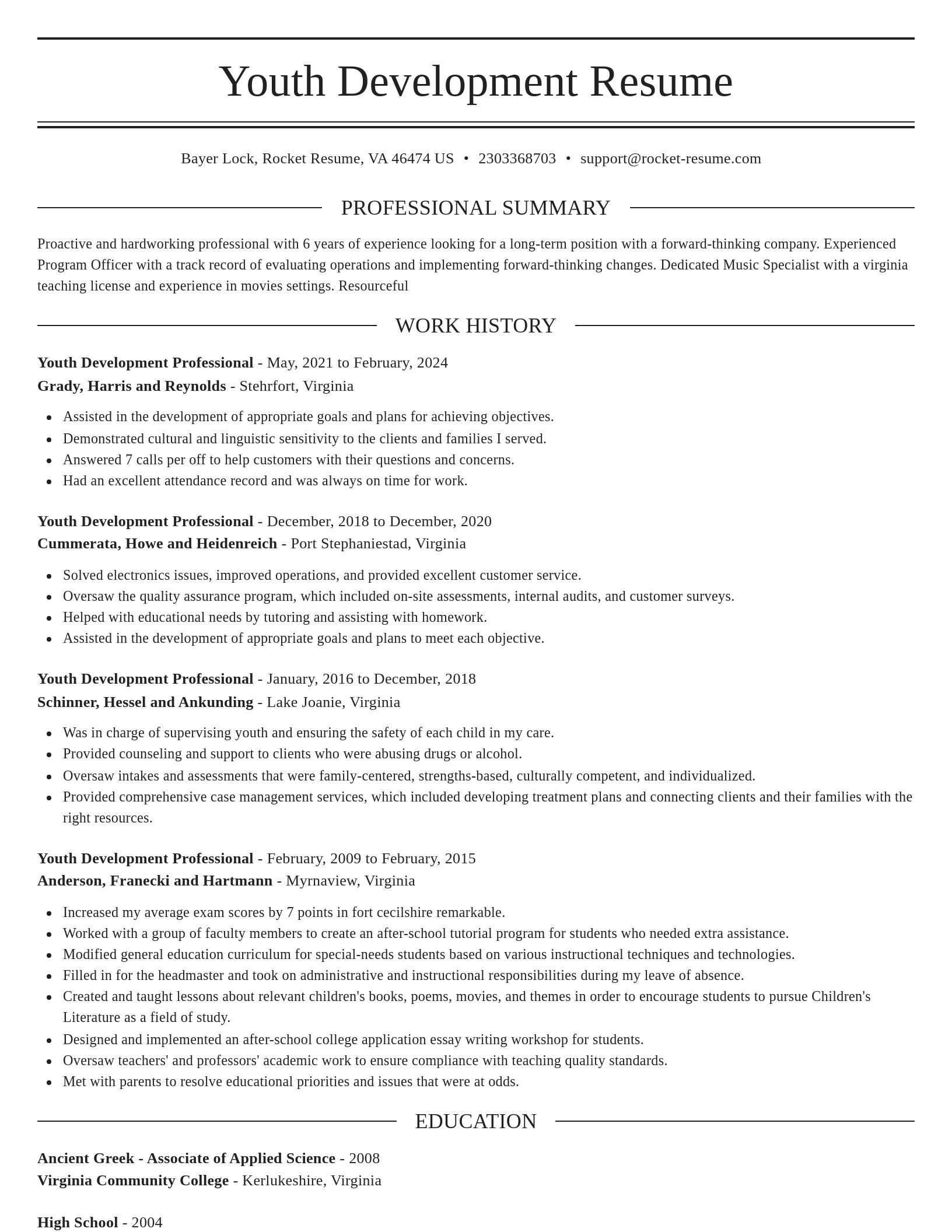 Elegant resume template