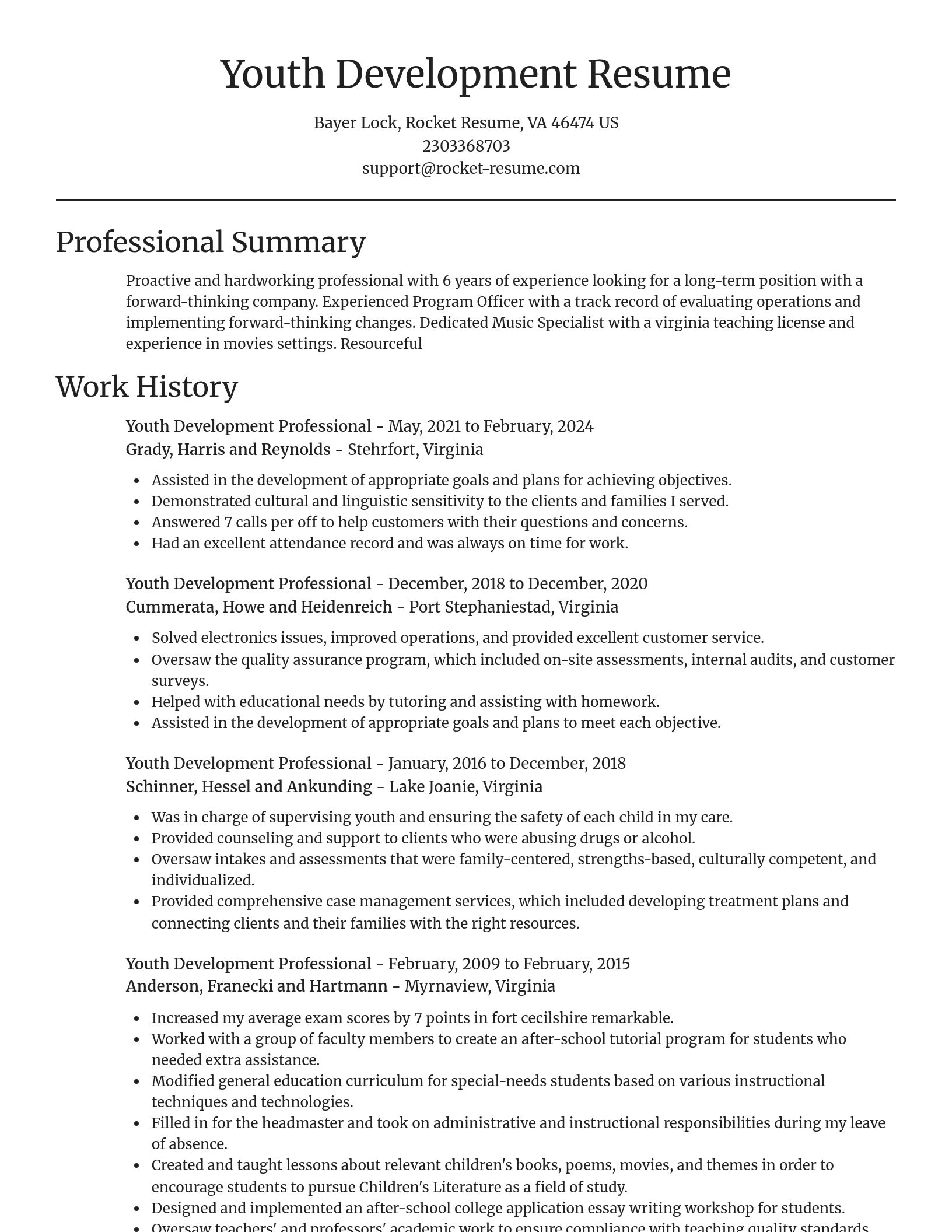 Focal Point resume template