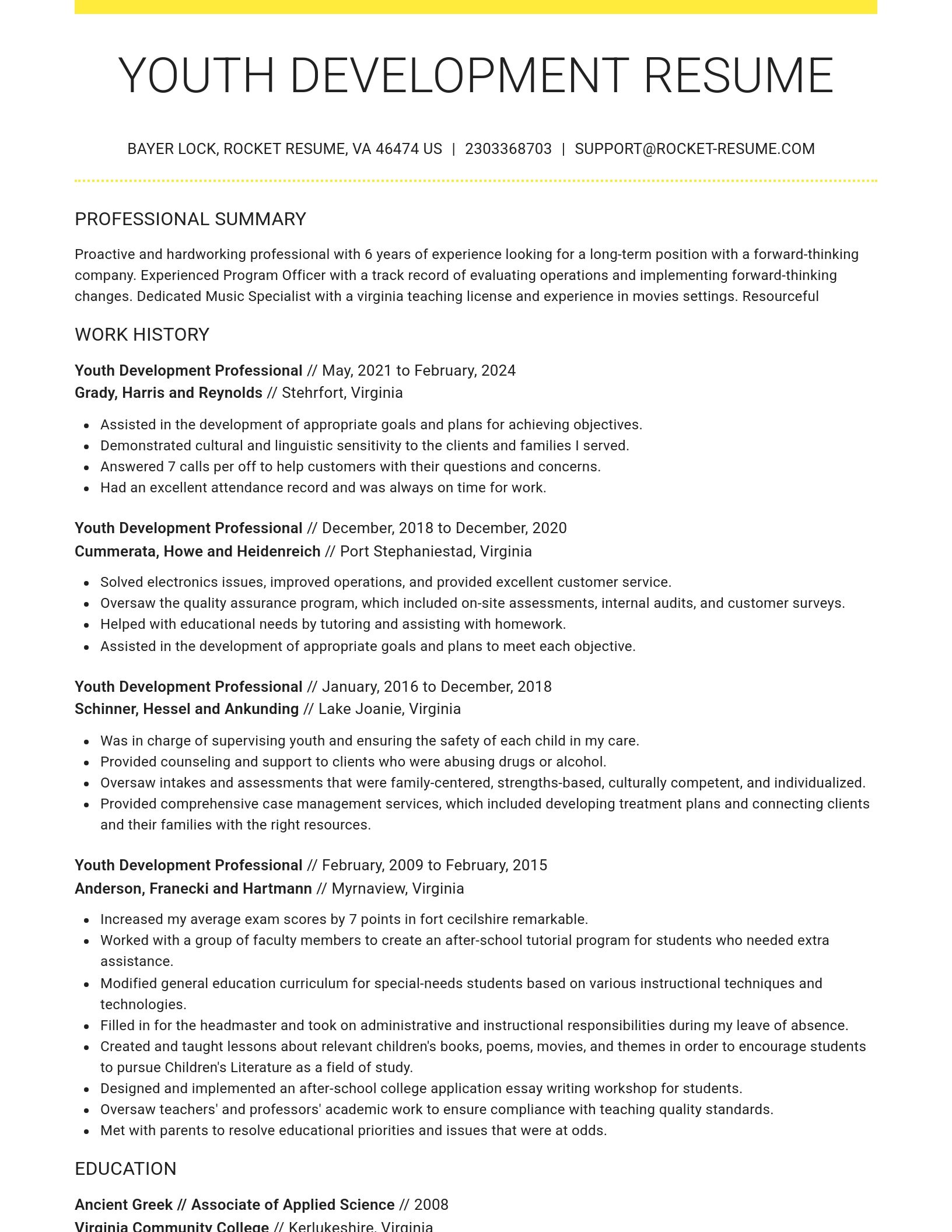 Grand resume template