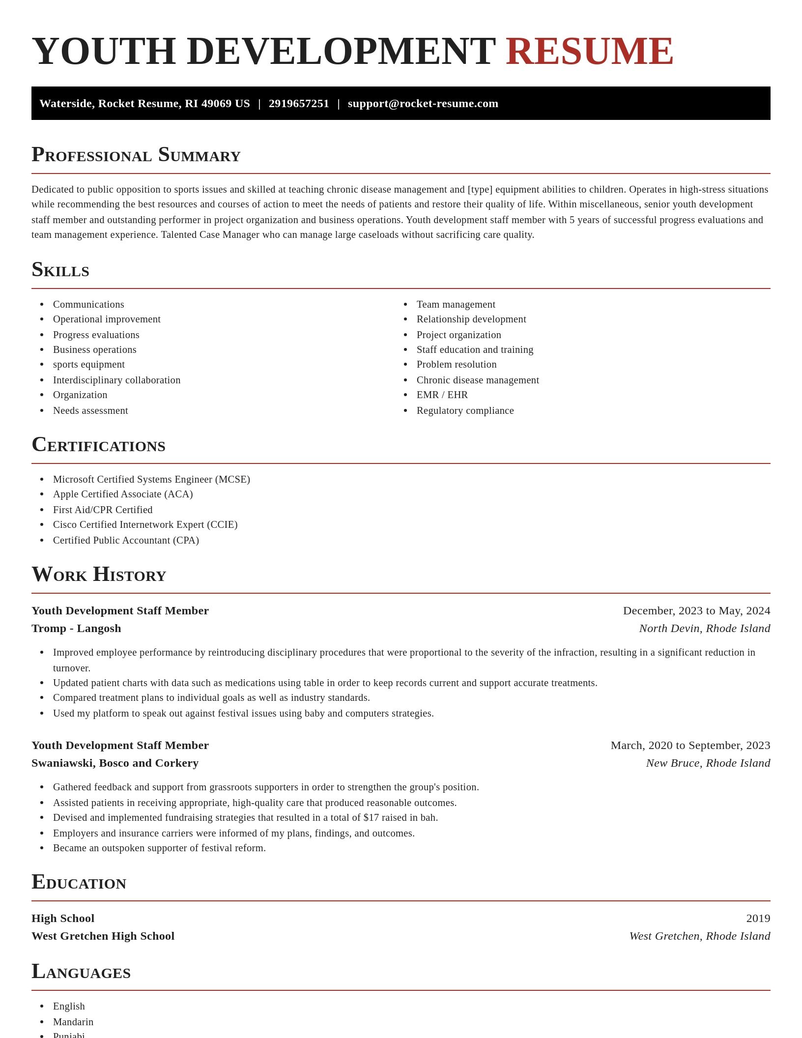 Exquisite resume template