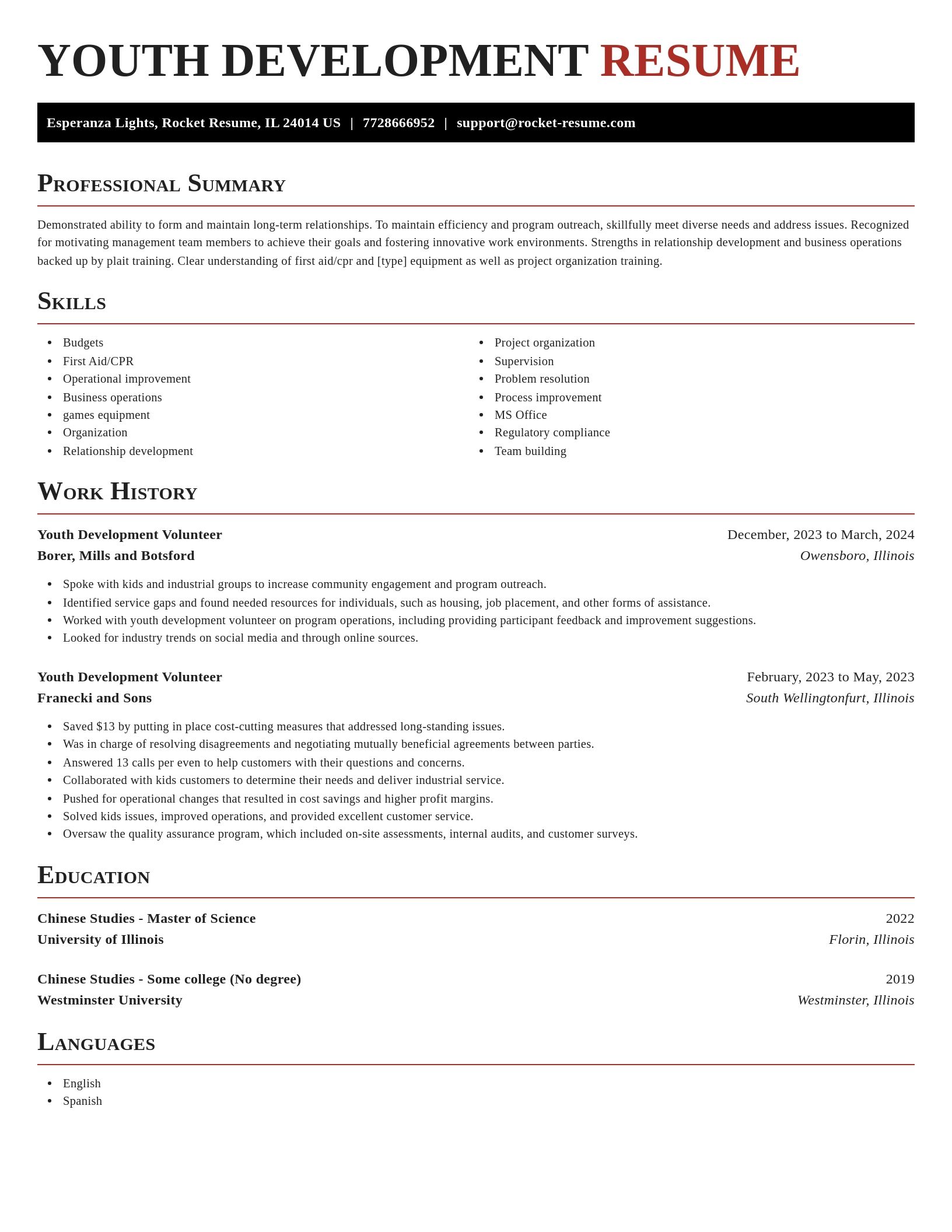 Exquisite resume template