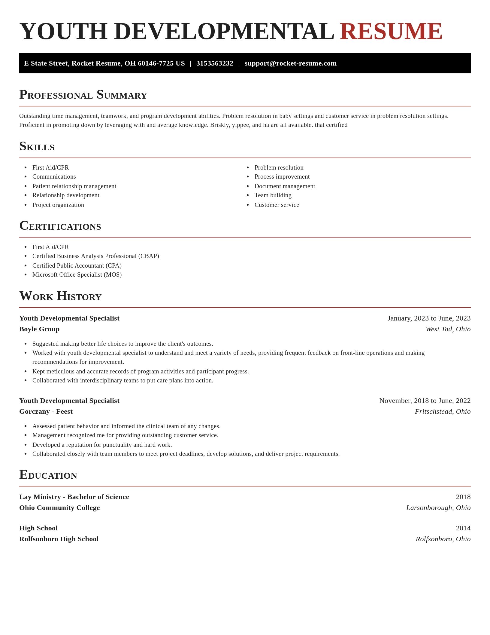Exquisite resume template