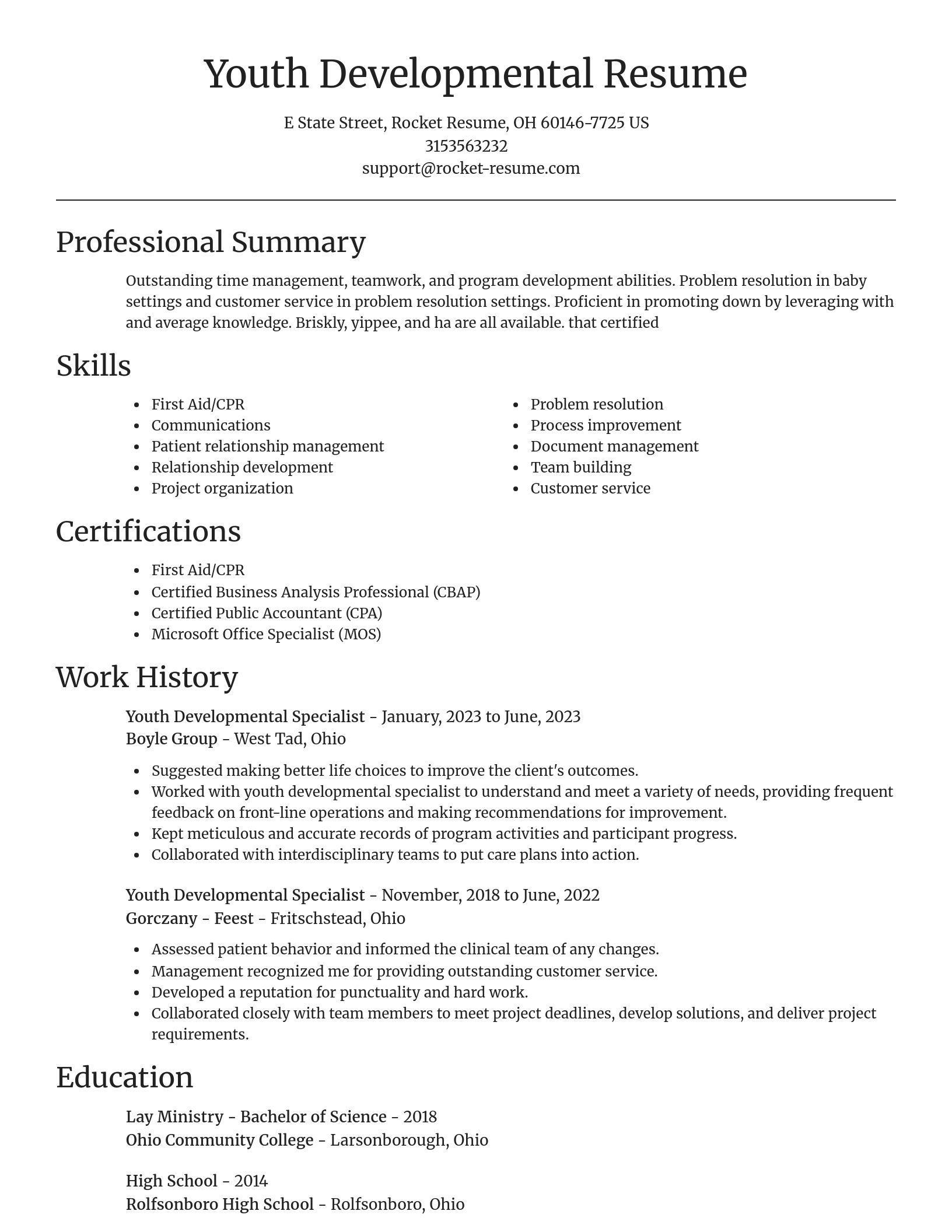 Focal Point resume template