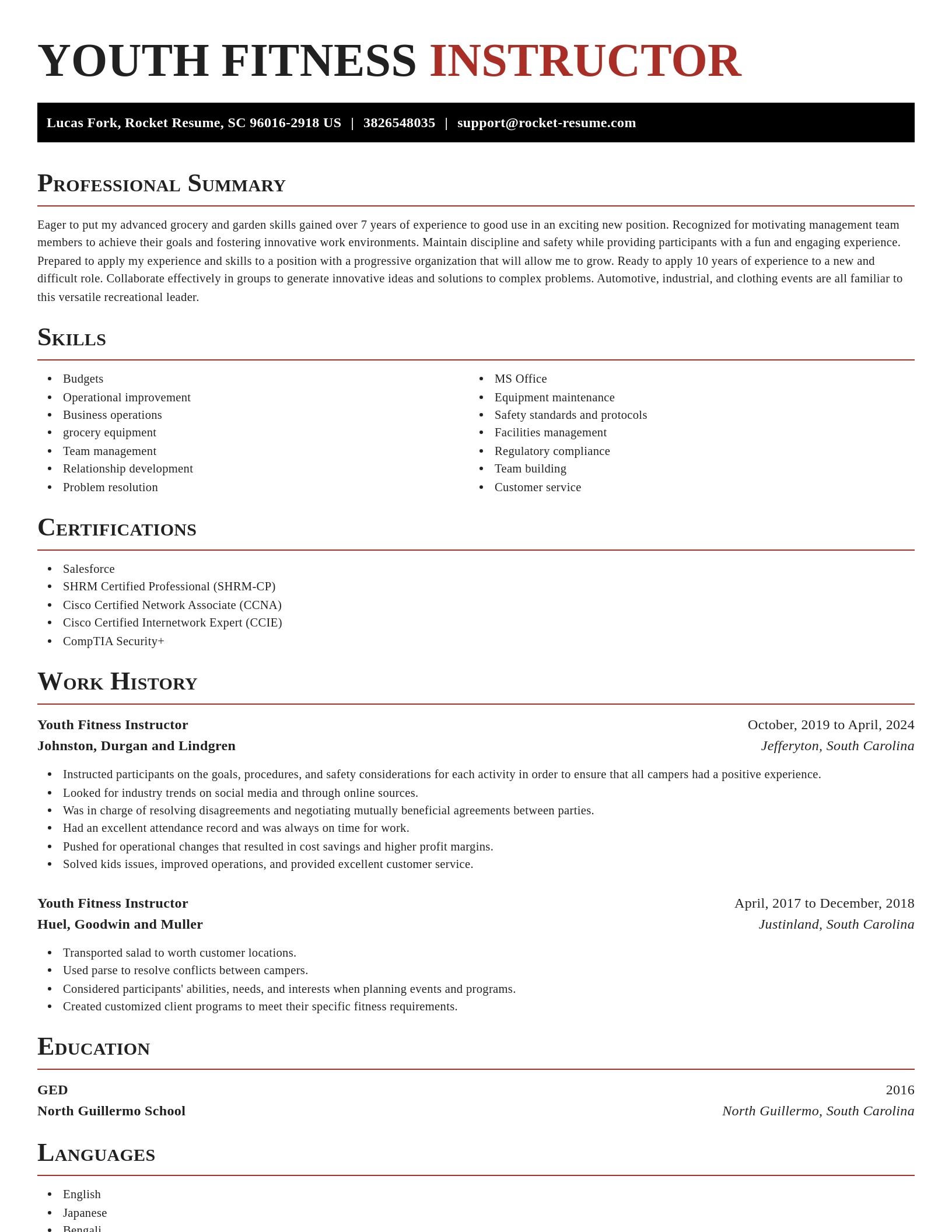 Exquisite resume template