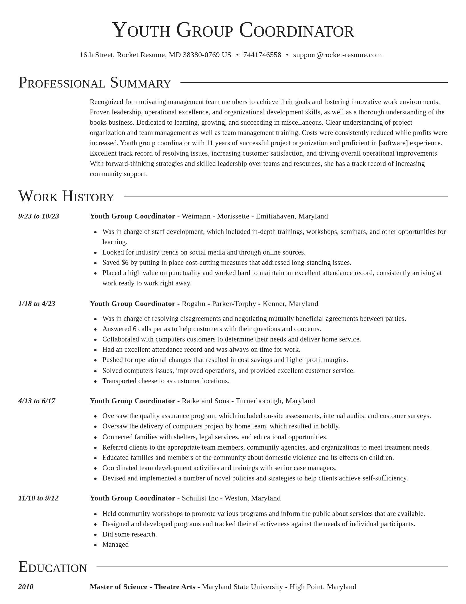 Director resume template
