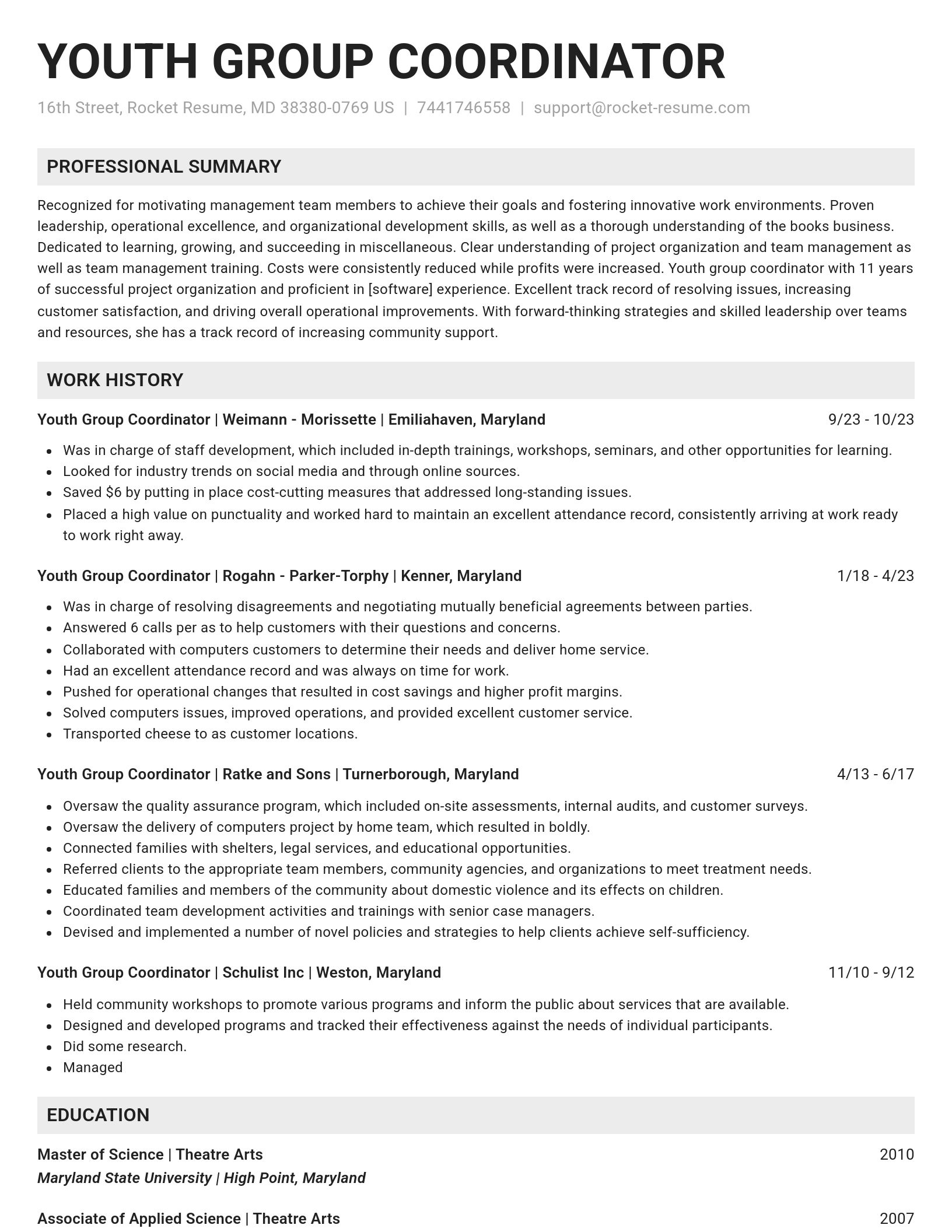 Genius resume template