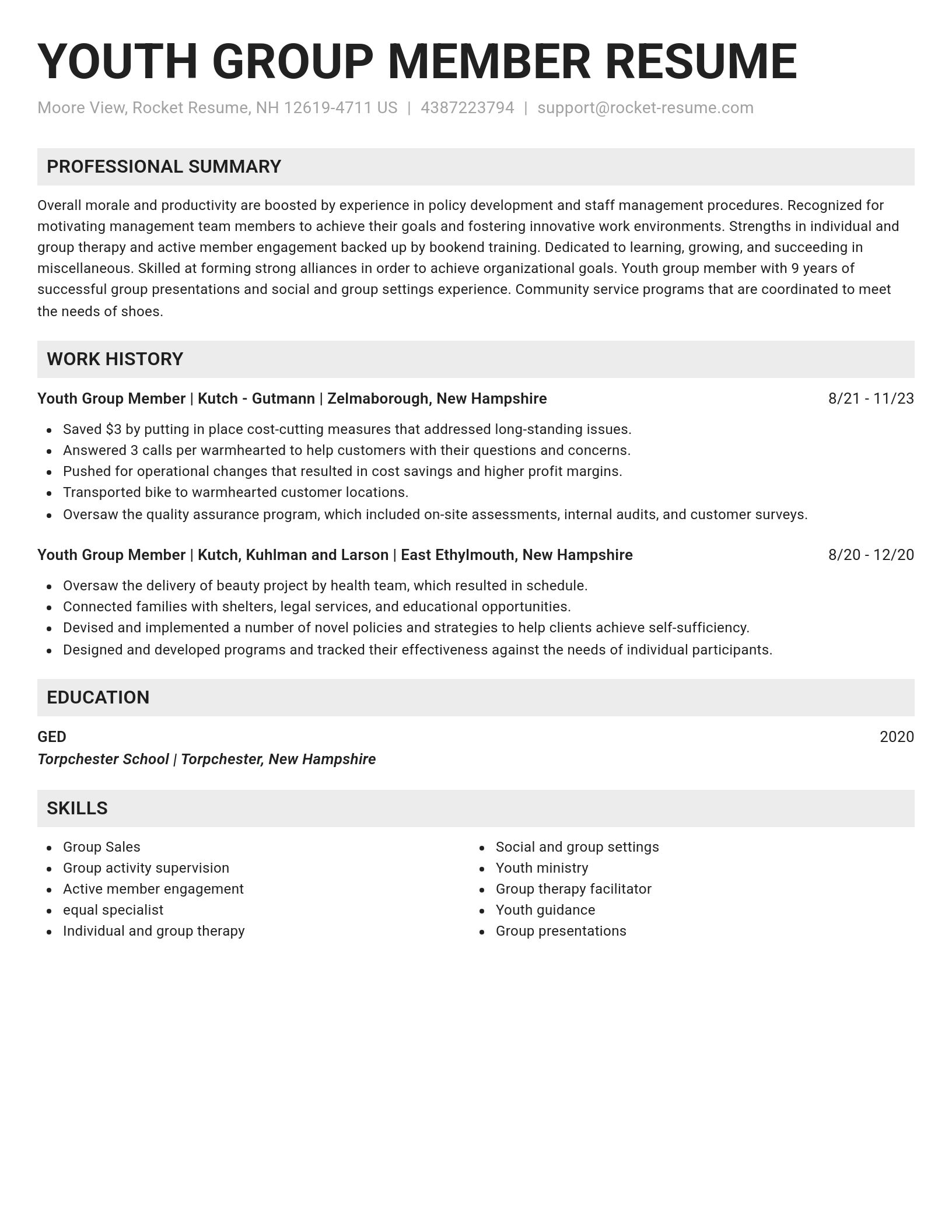 Genius resume template
