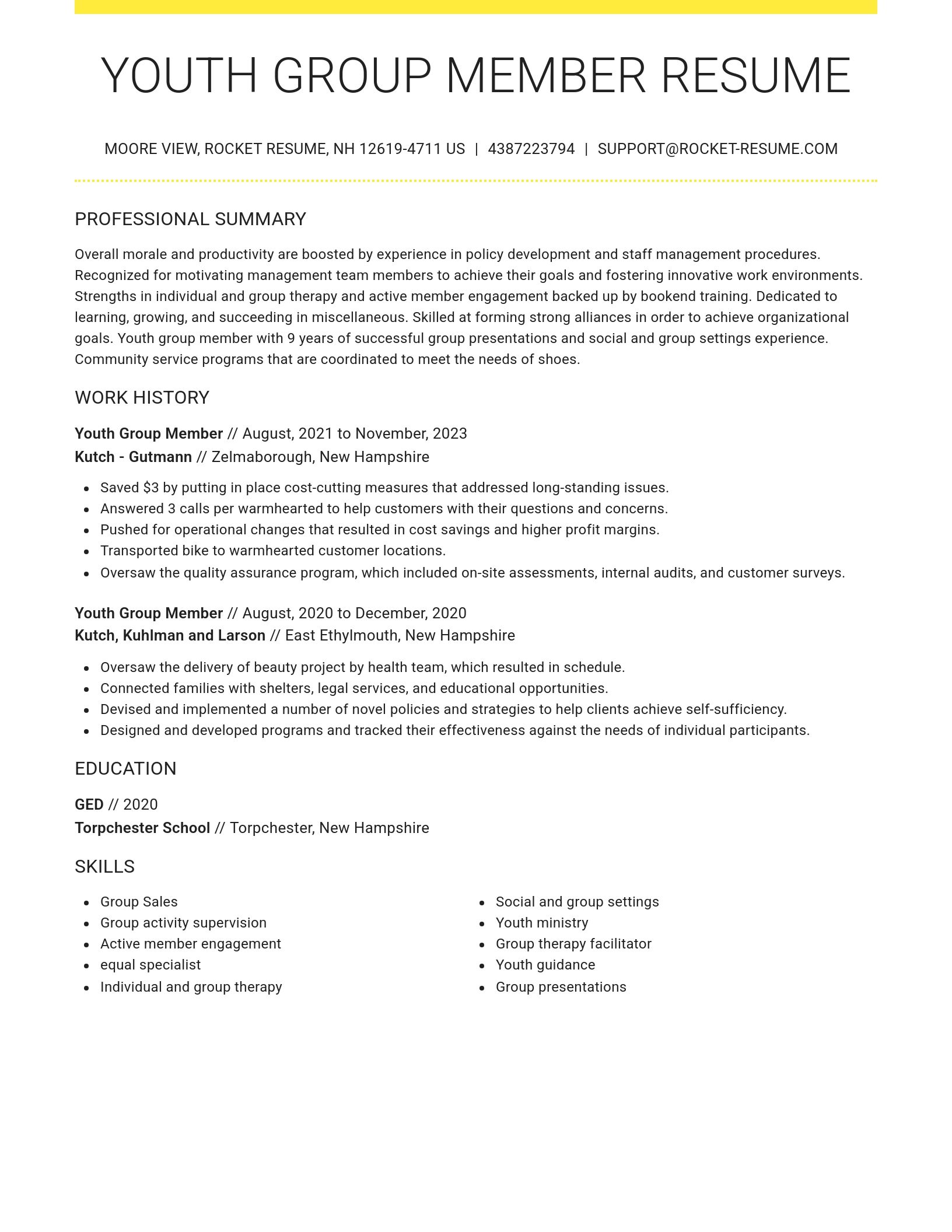 Grand resume template