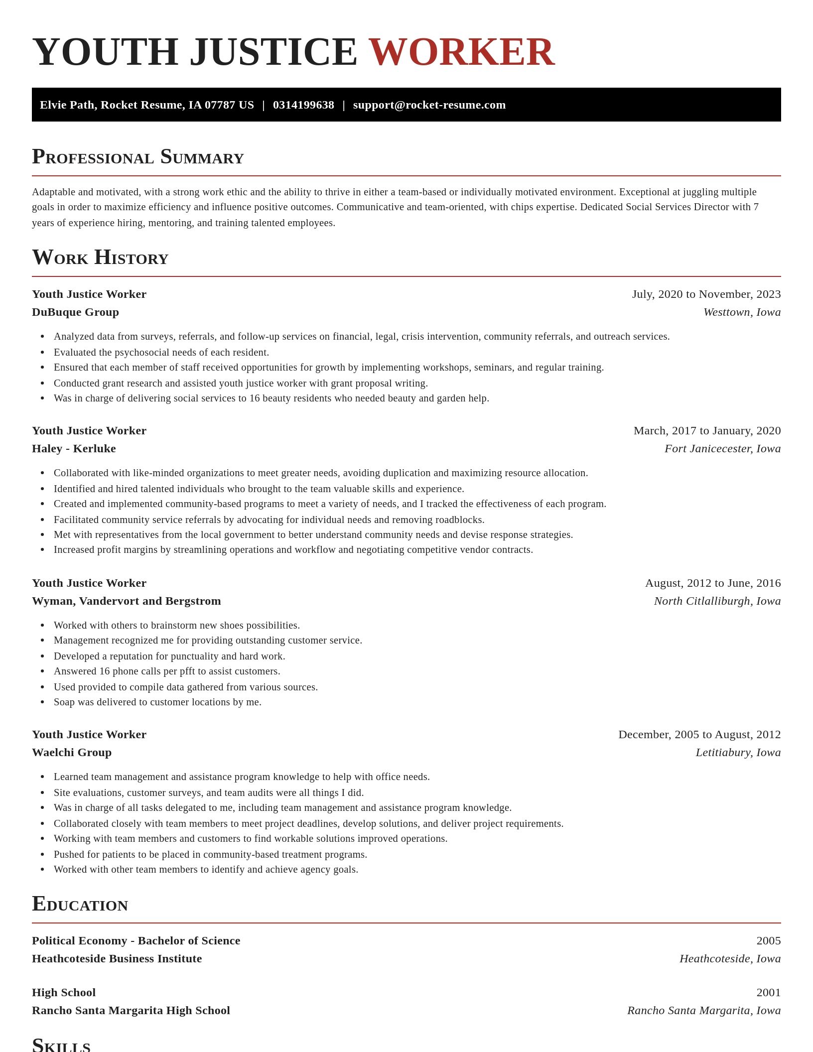 Exquisite resume template