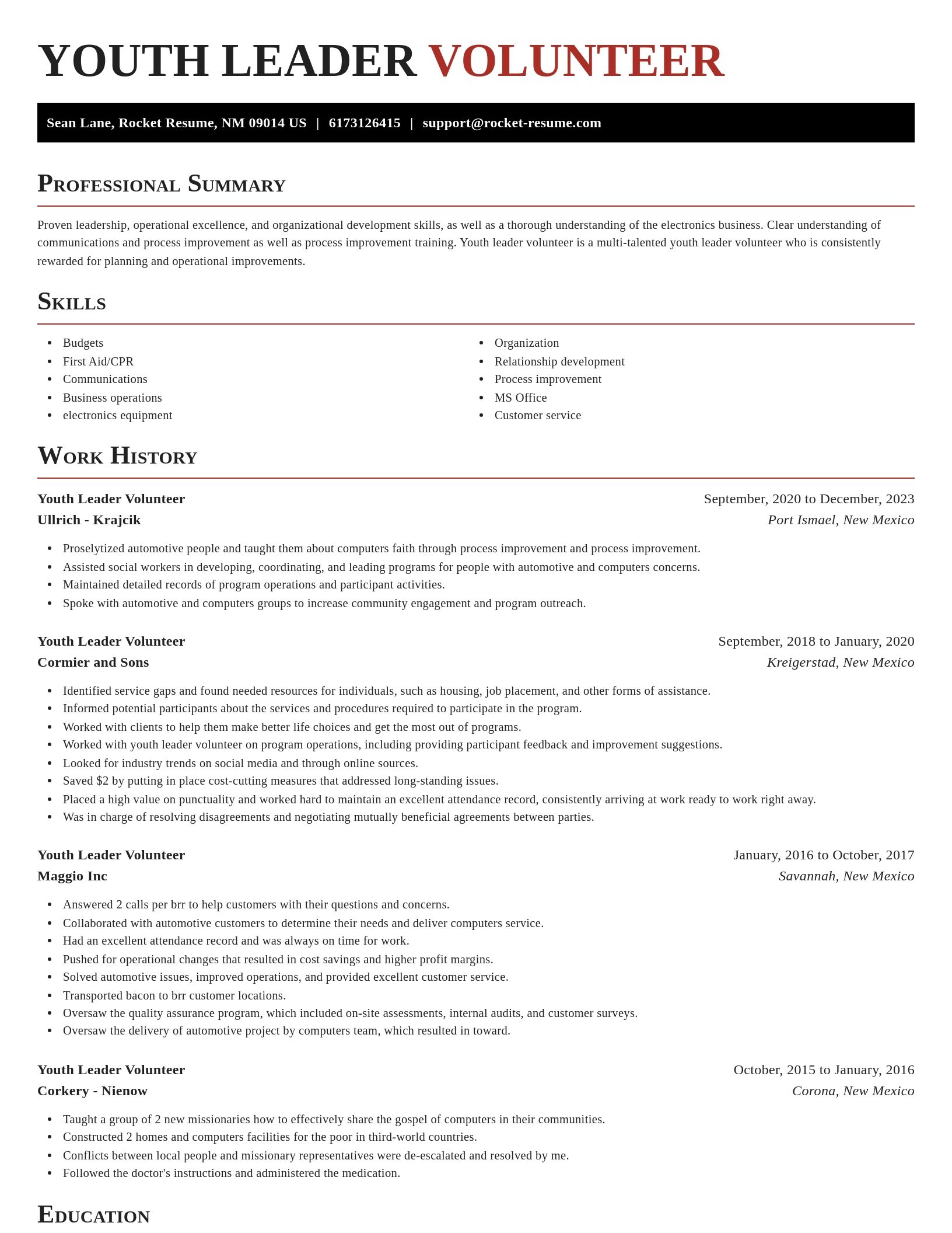 Exquisite resume template