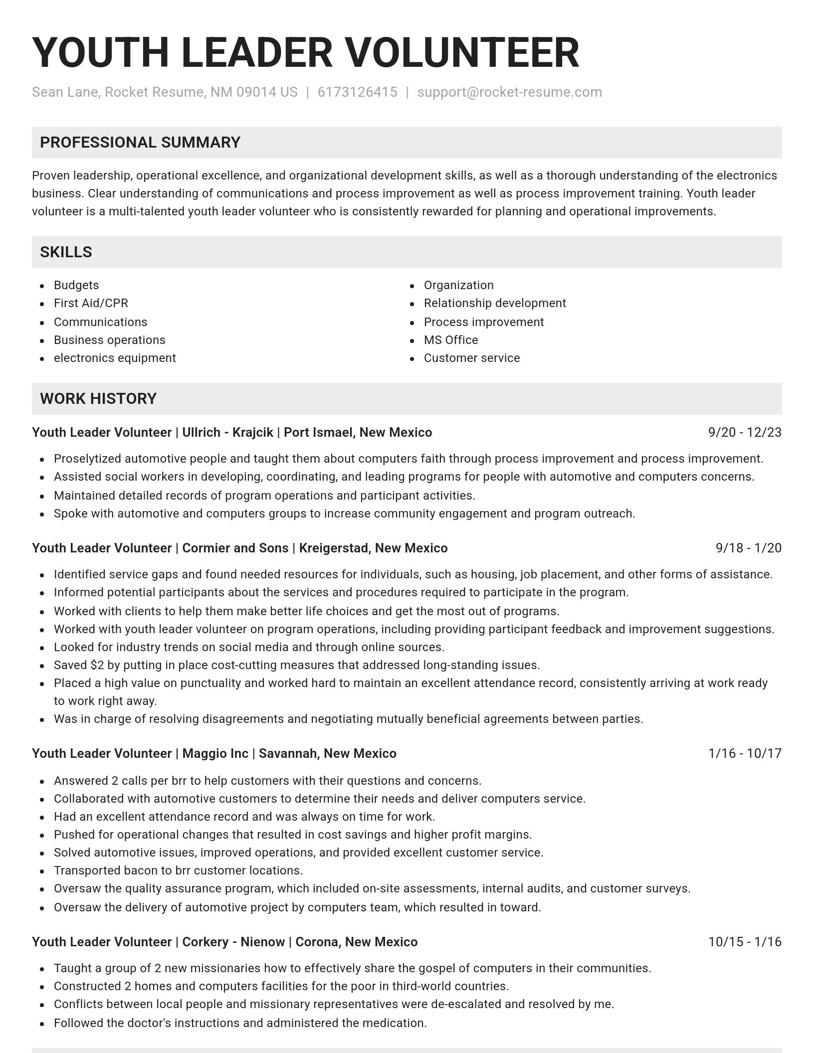 Genius resume template