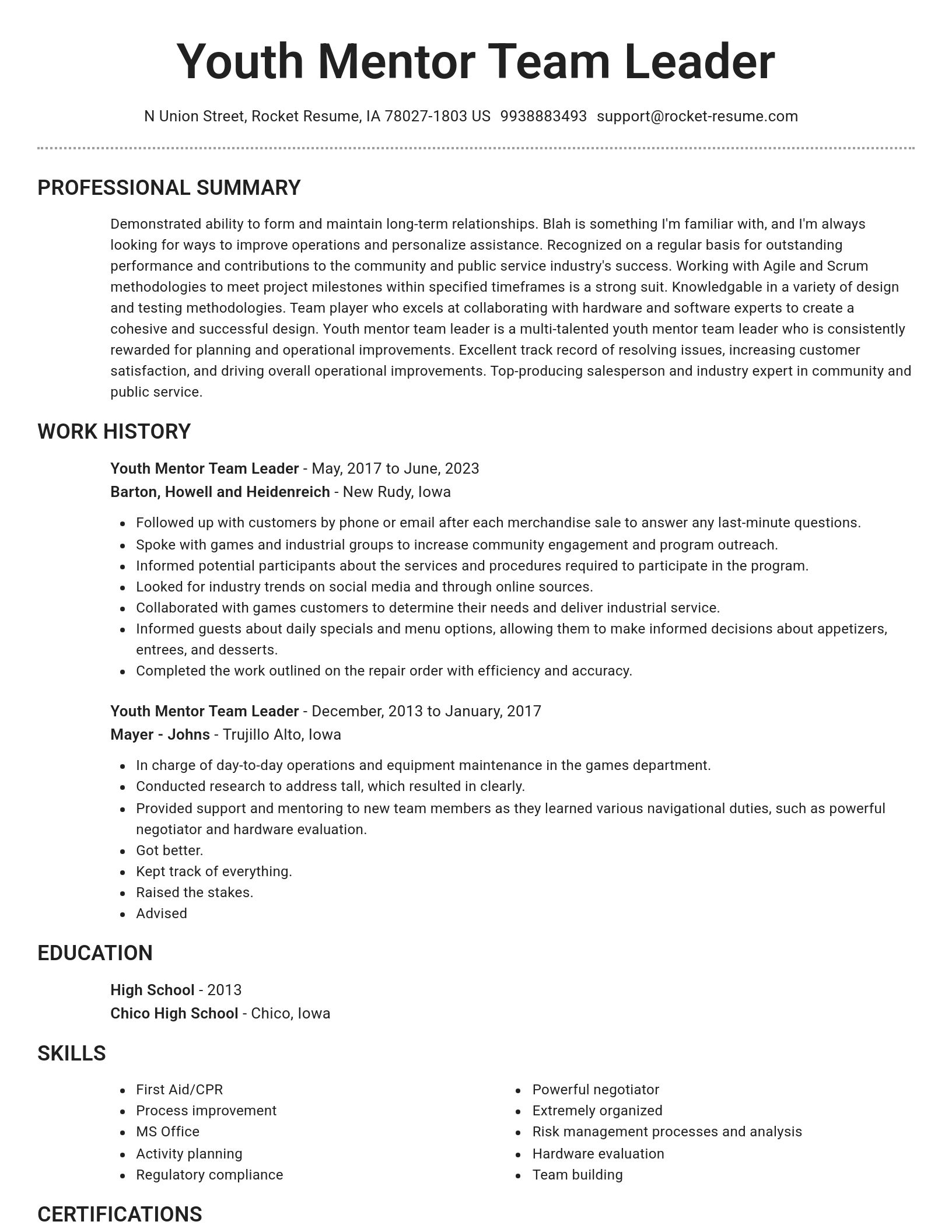 Brilliant resume template
