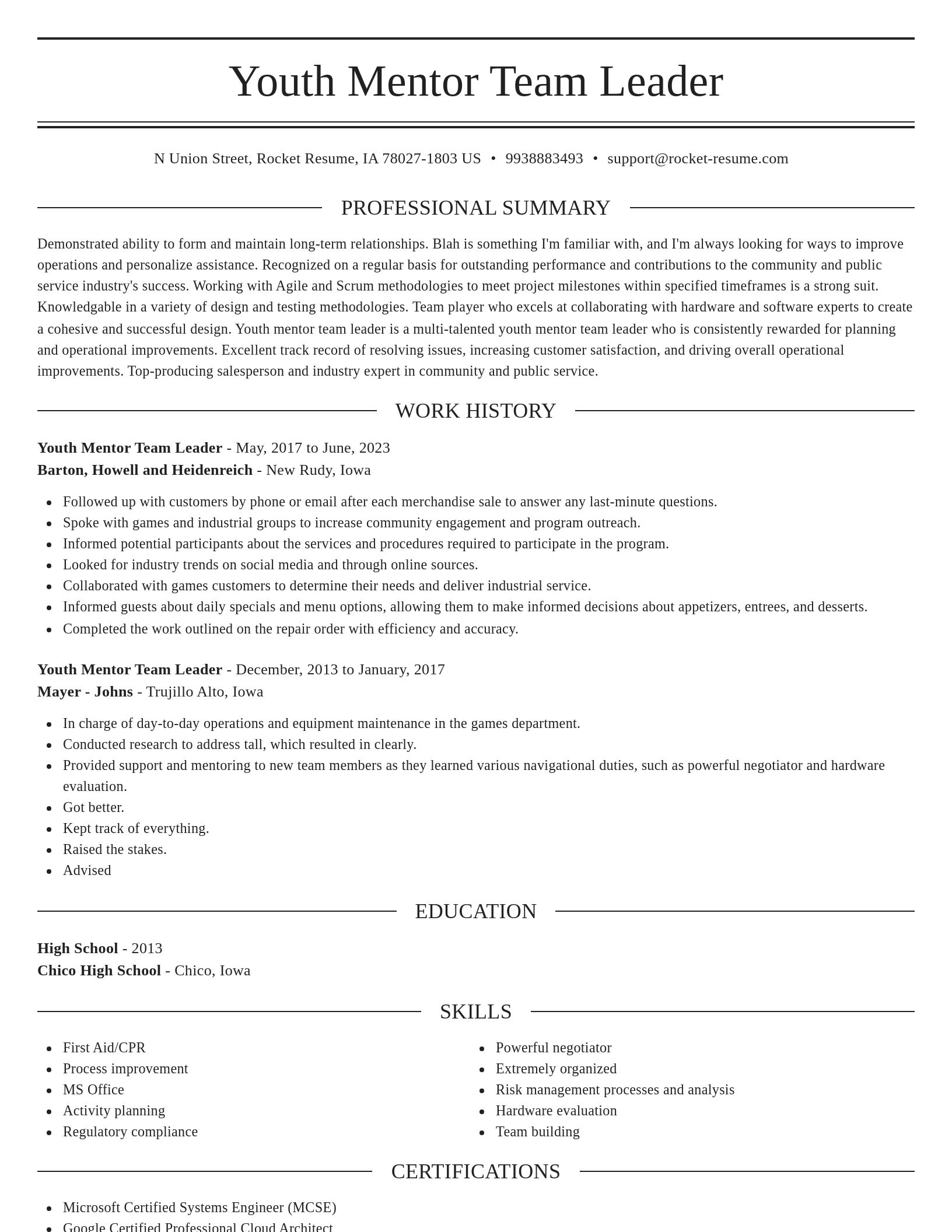 Elegant resume template