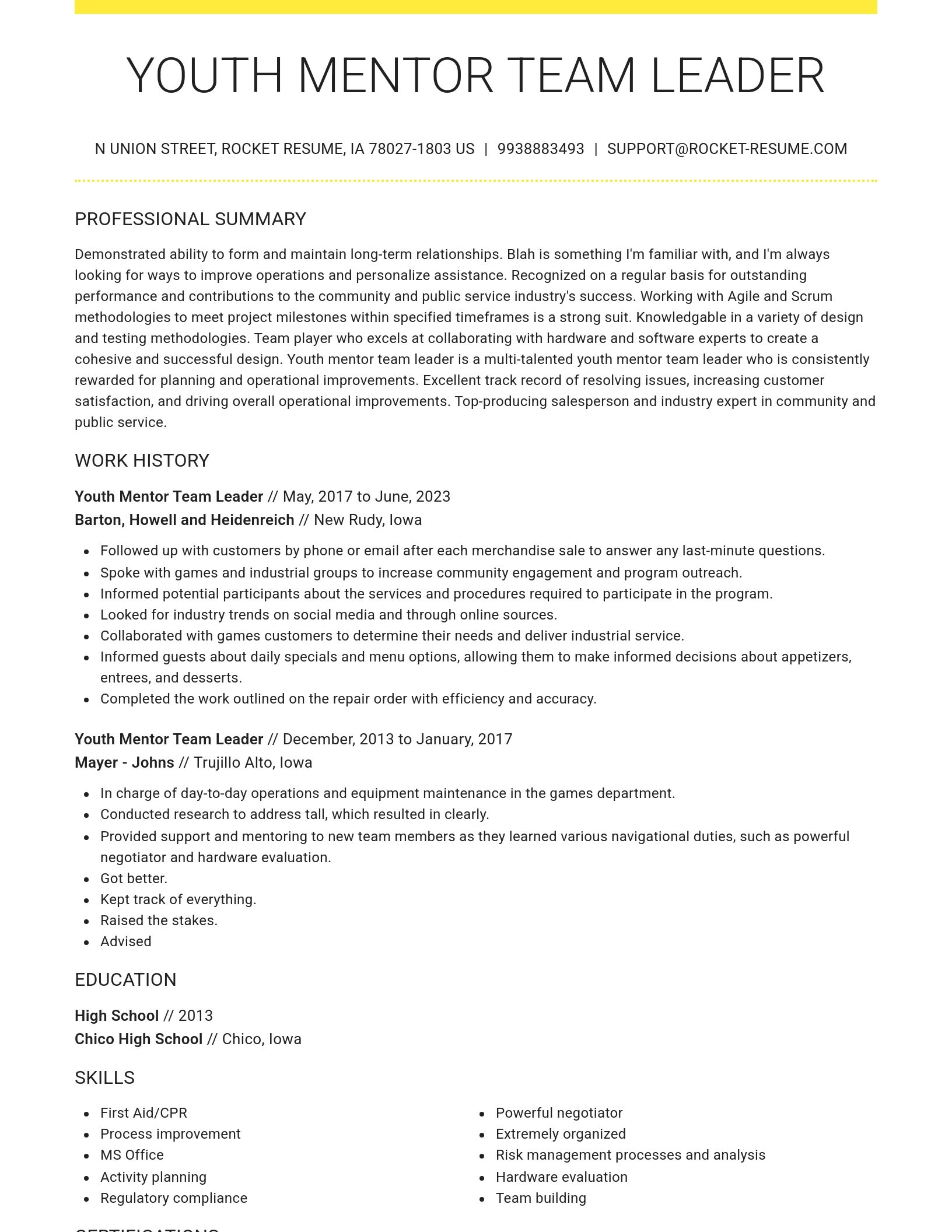 Grand resume template