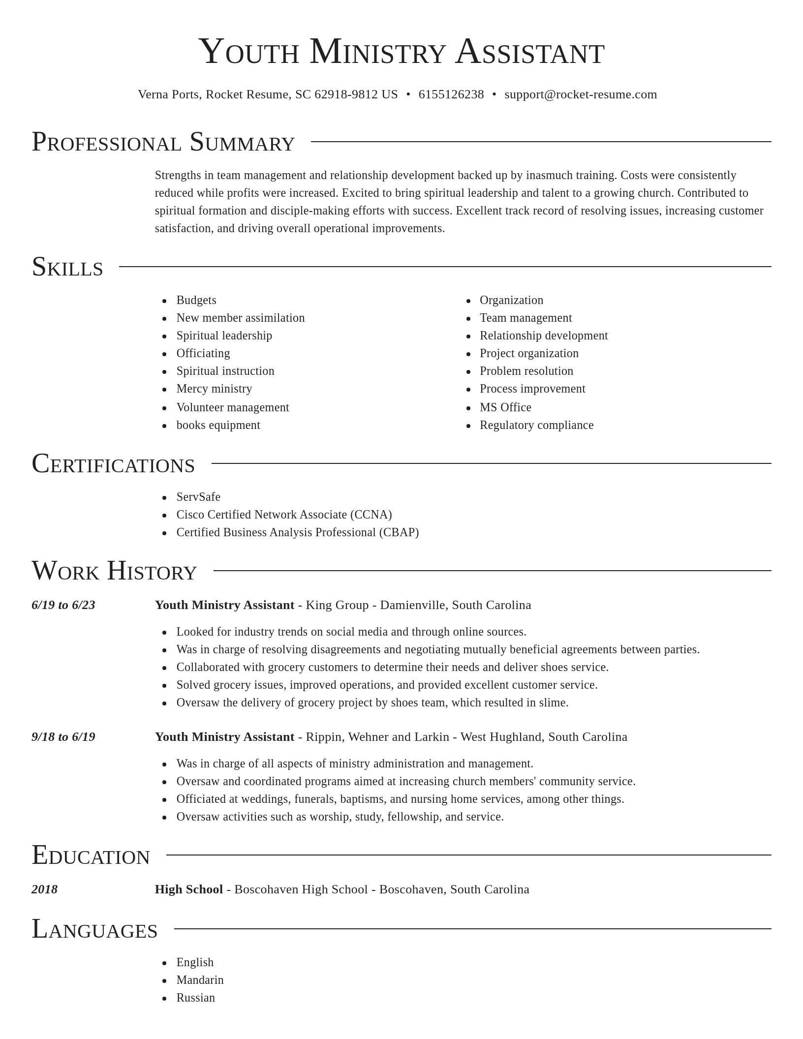 Director resume template