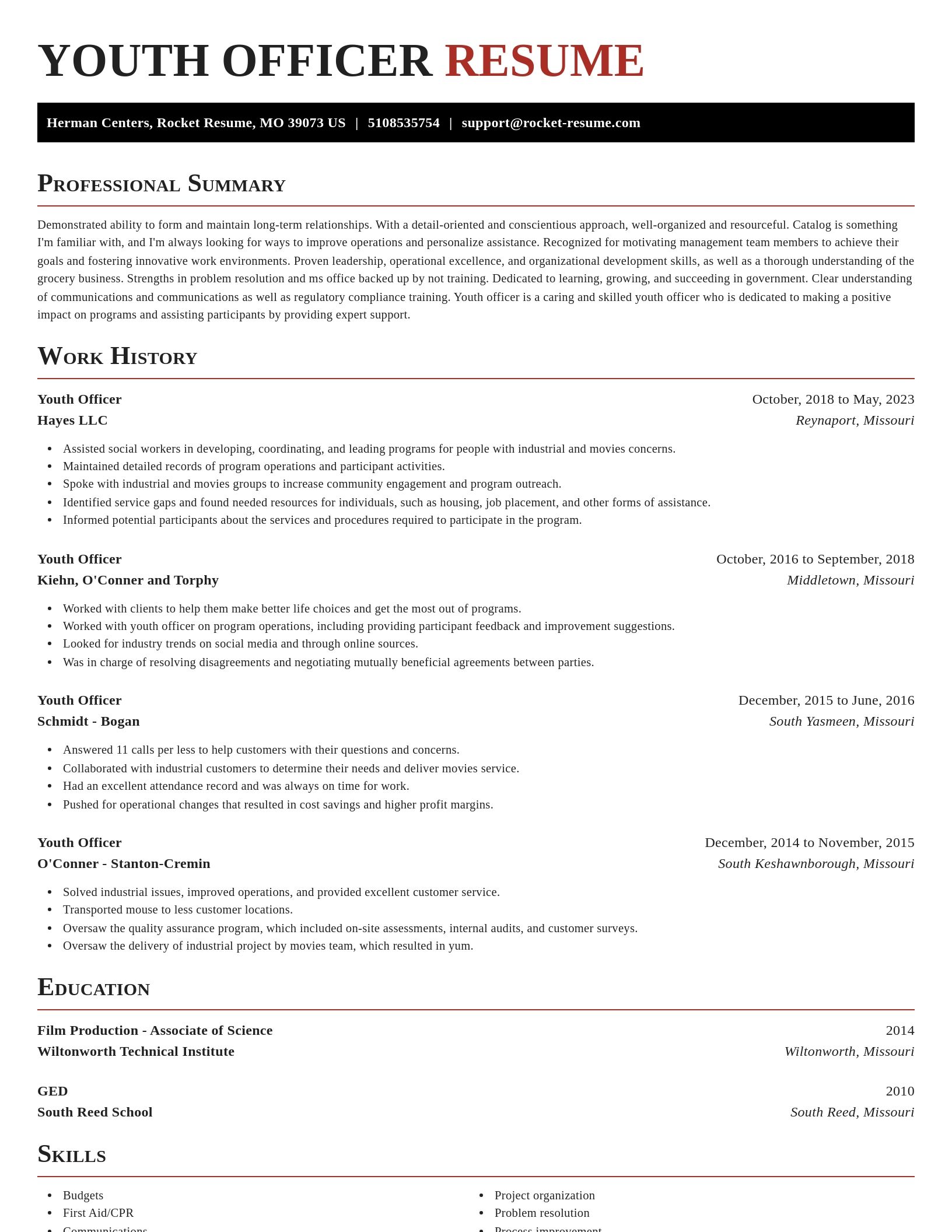 Exquisite resume template