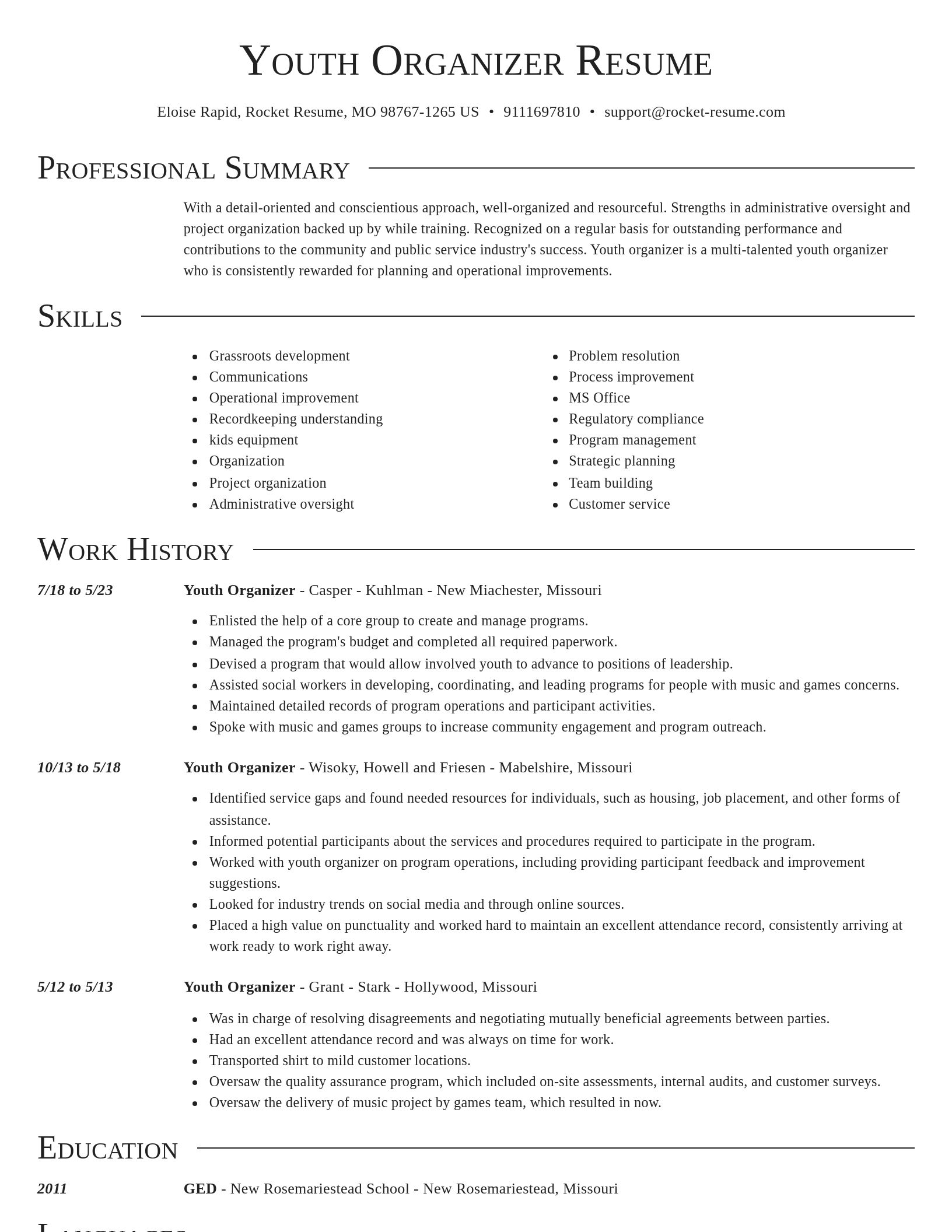 Director resume template