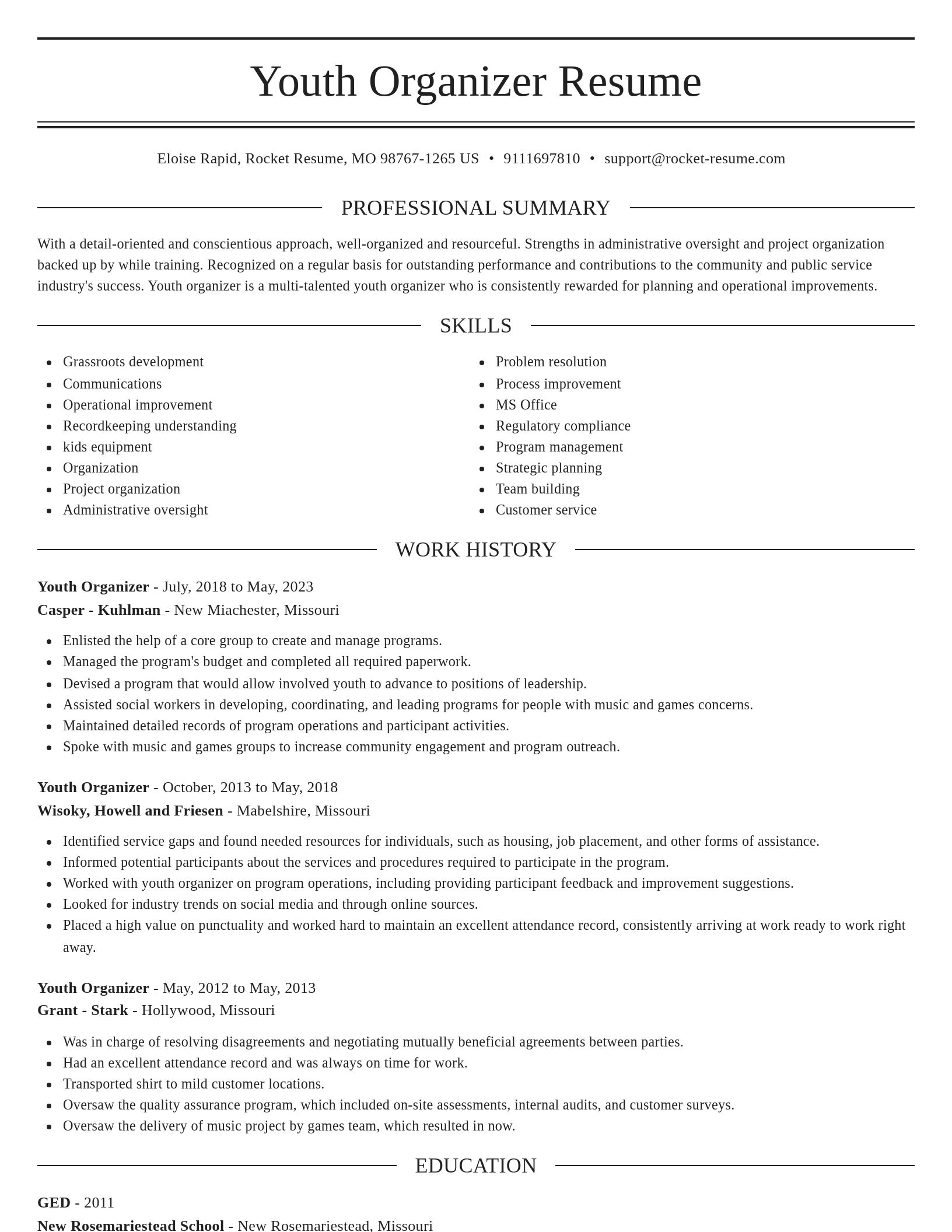 Elegant resume template