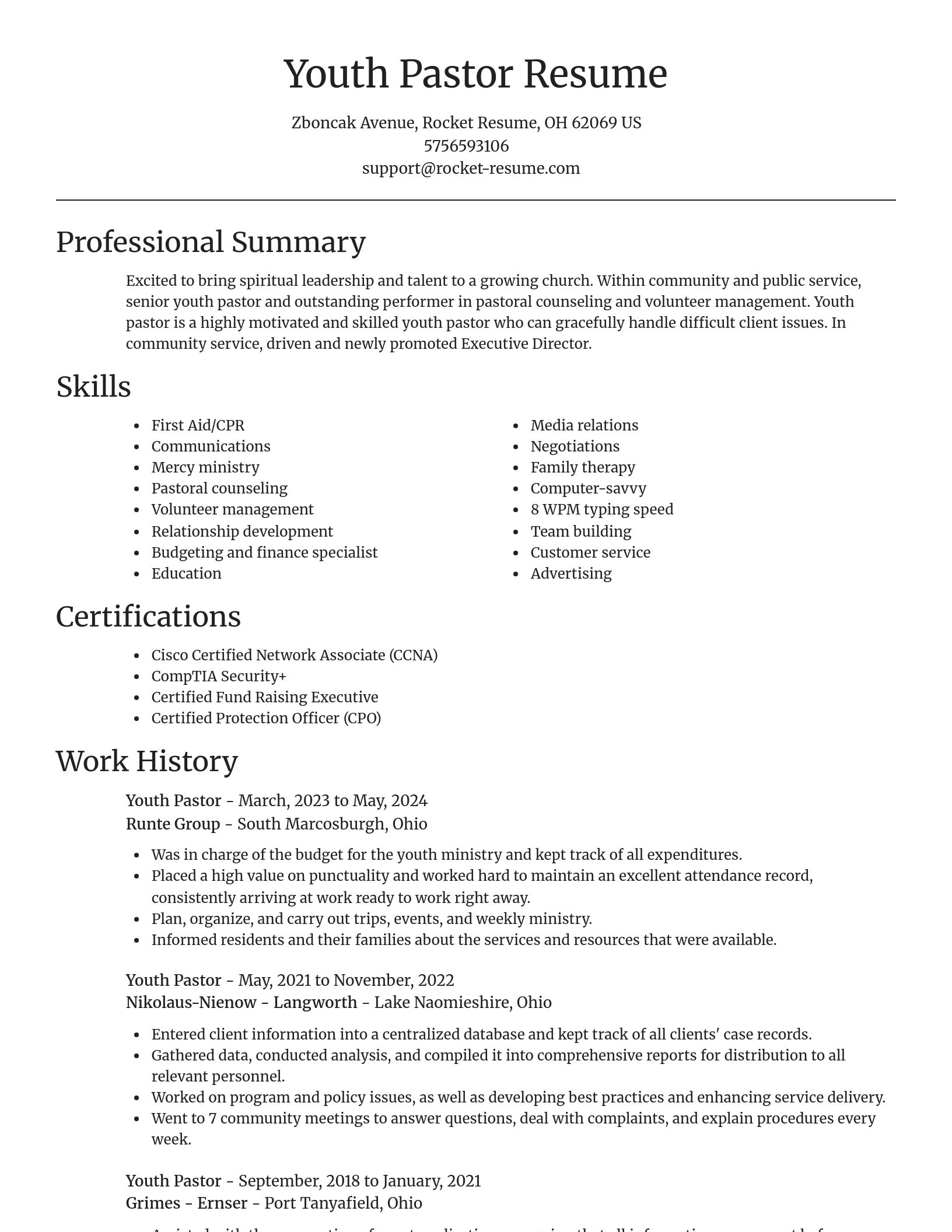 Focal Point resume template