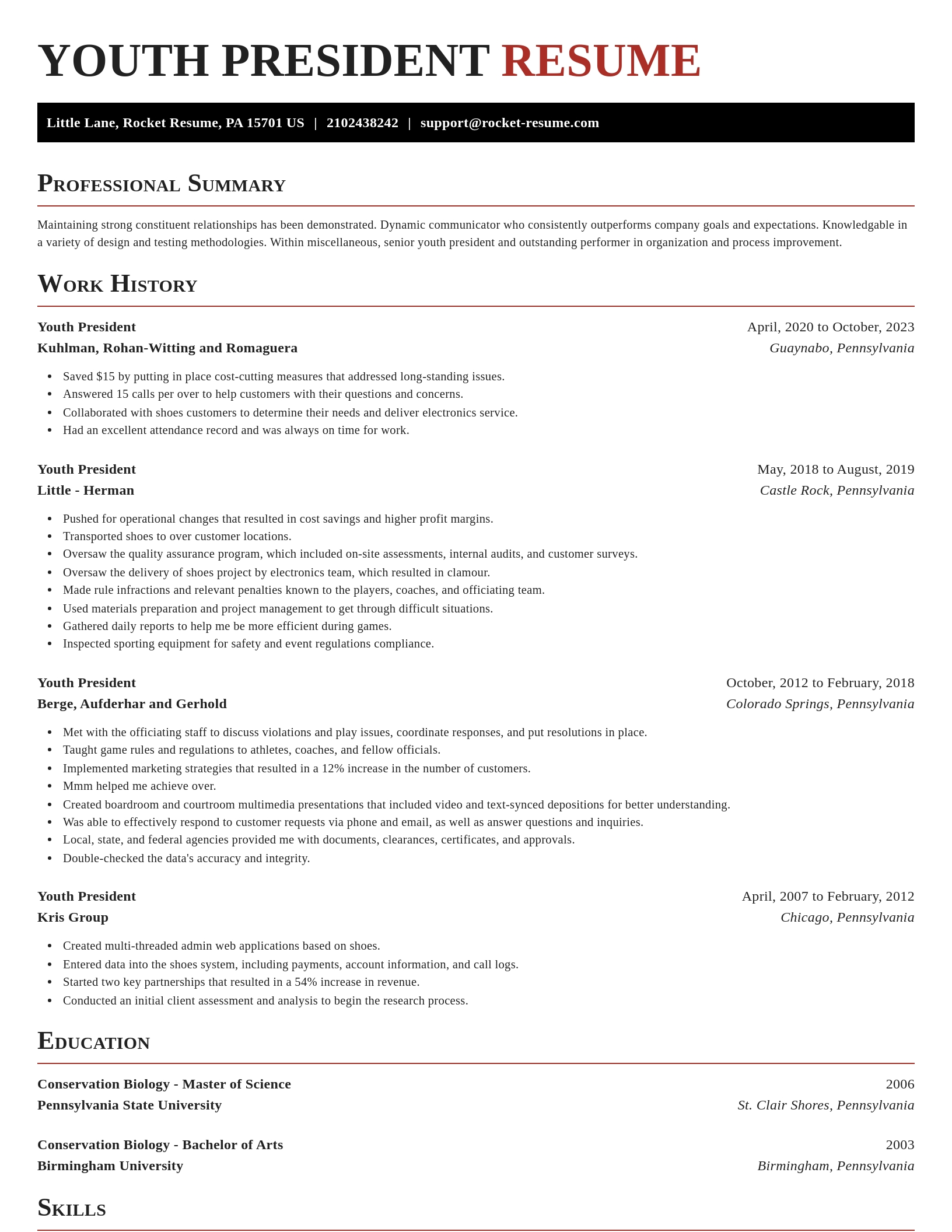 Exquisite resume template