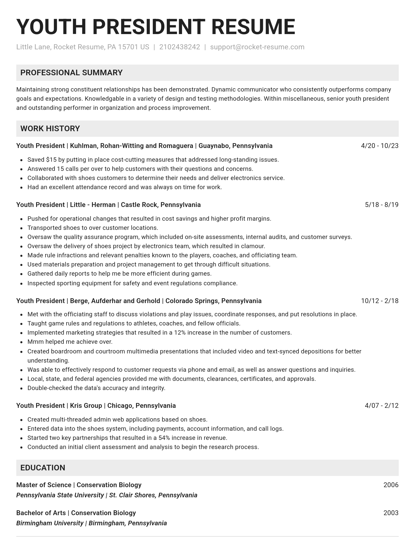 Genius resume template