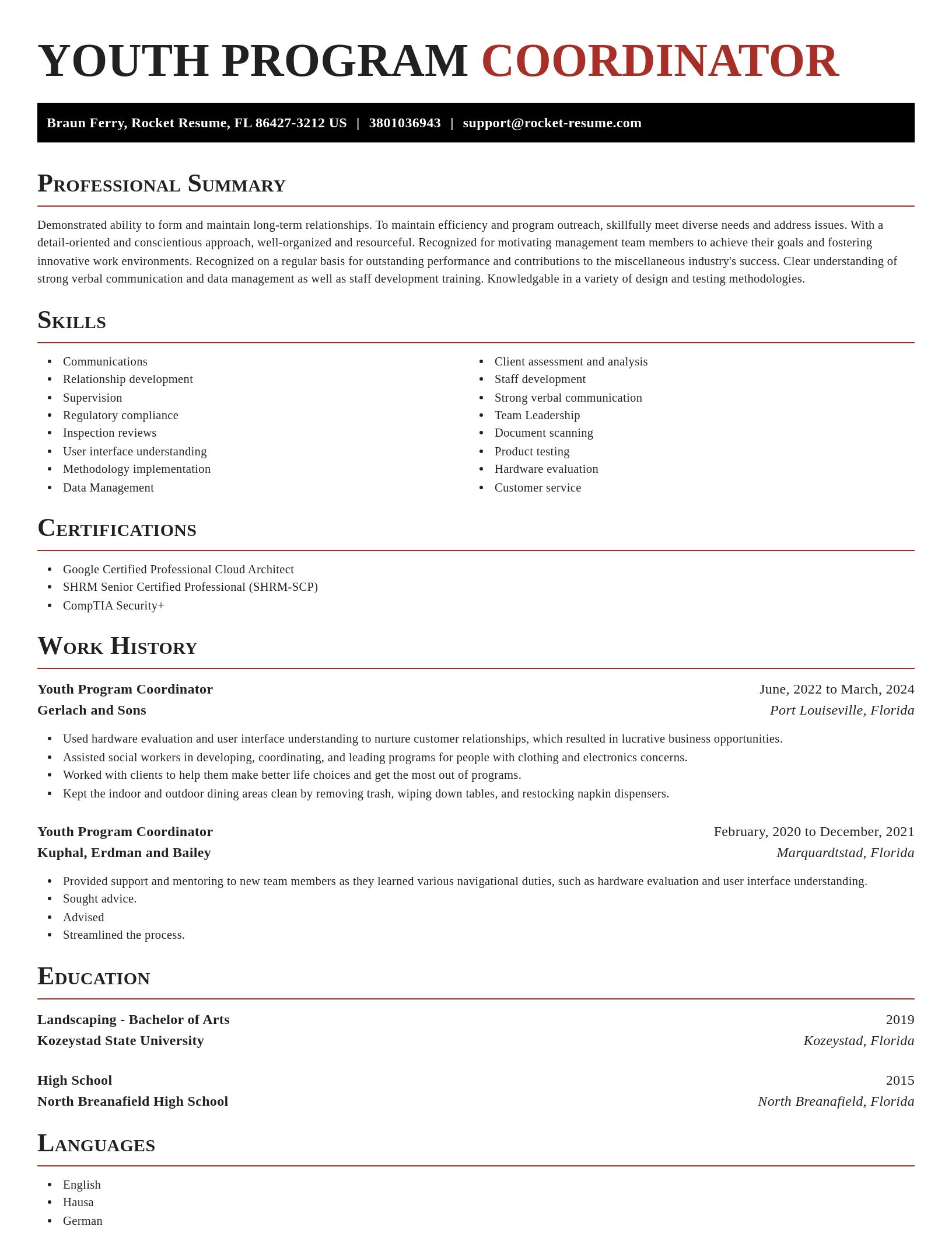 Exquisite resume template