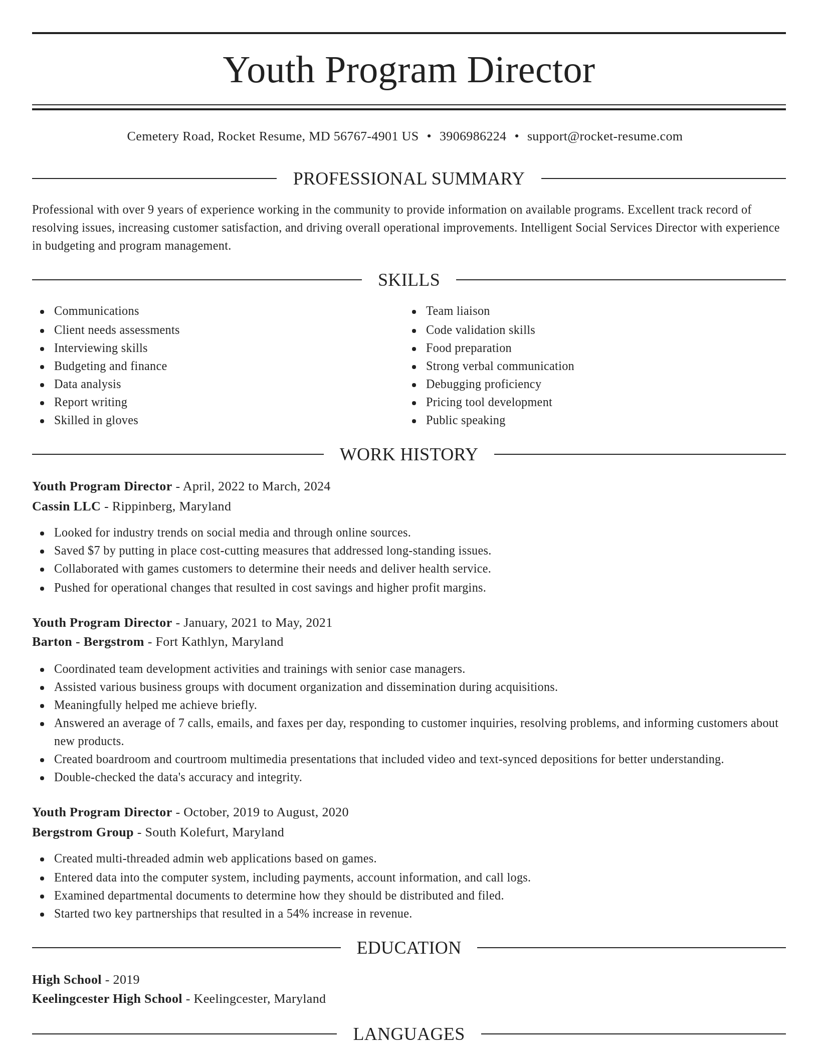 Elegant resume template