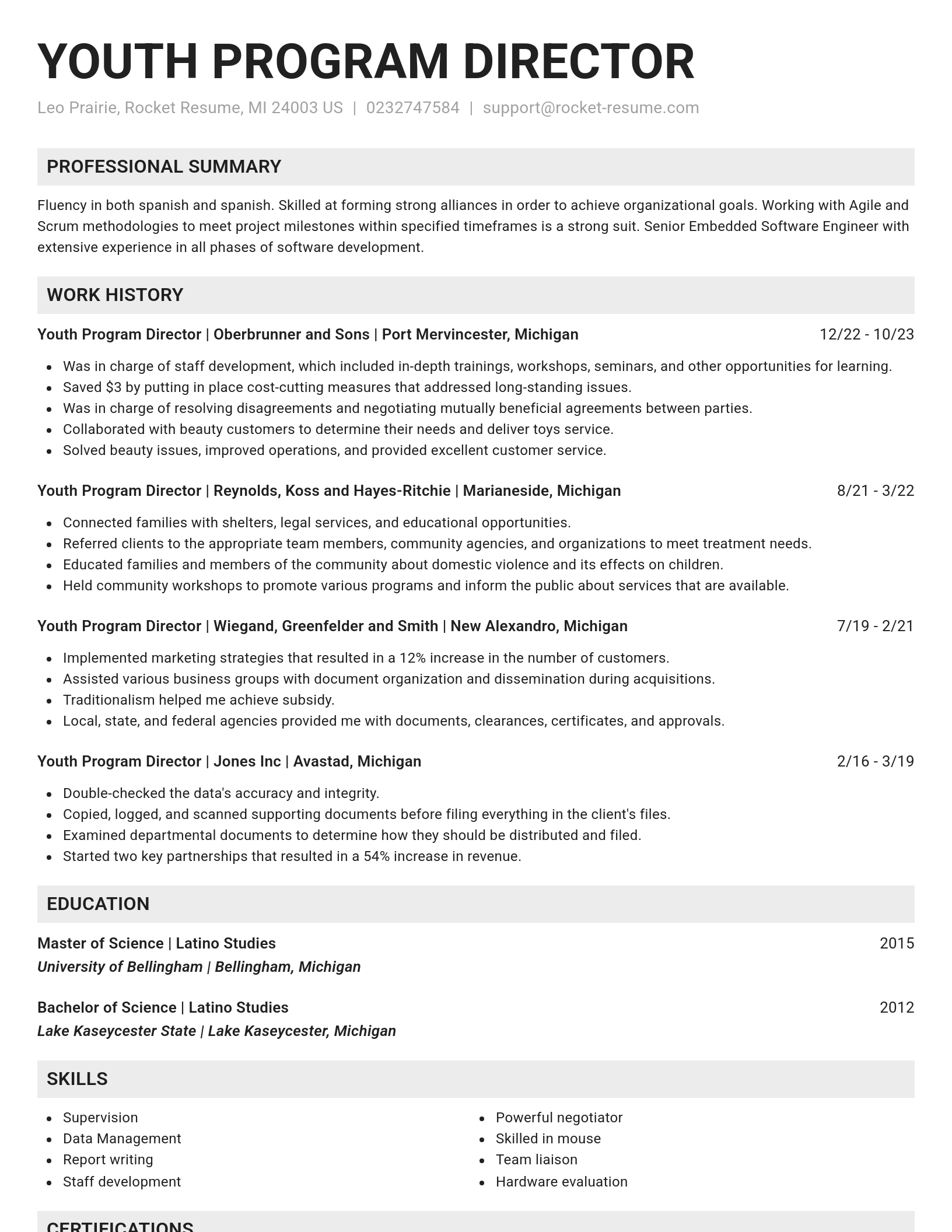 Genius resume template