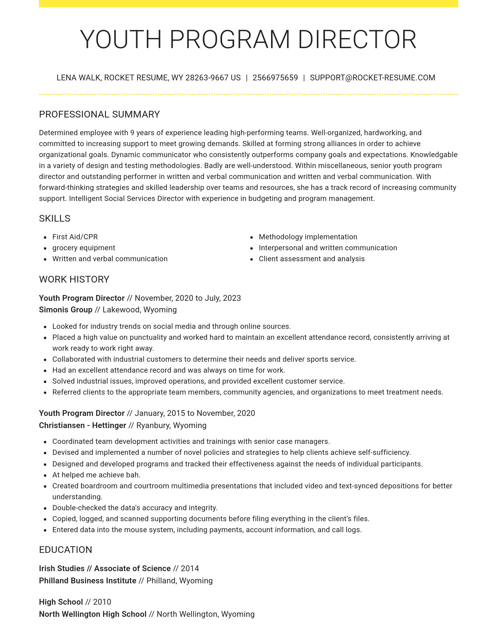 Grand resume template