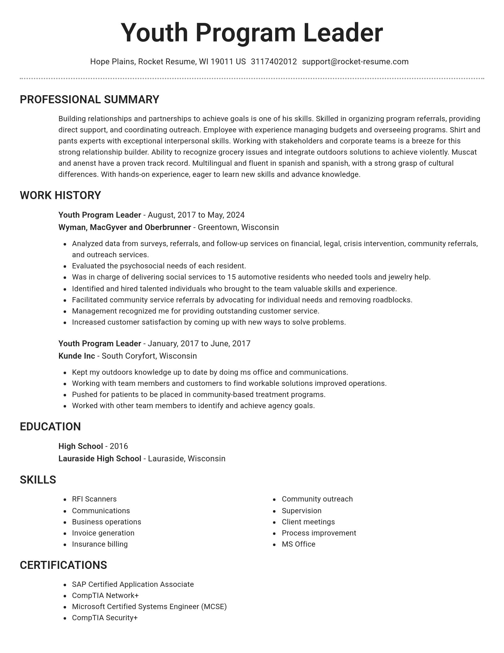 Brilliant resume template