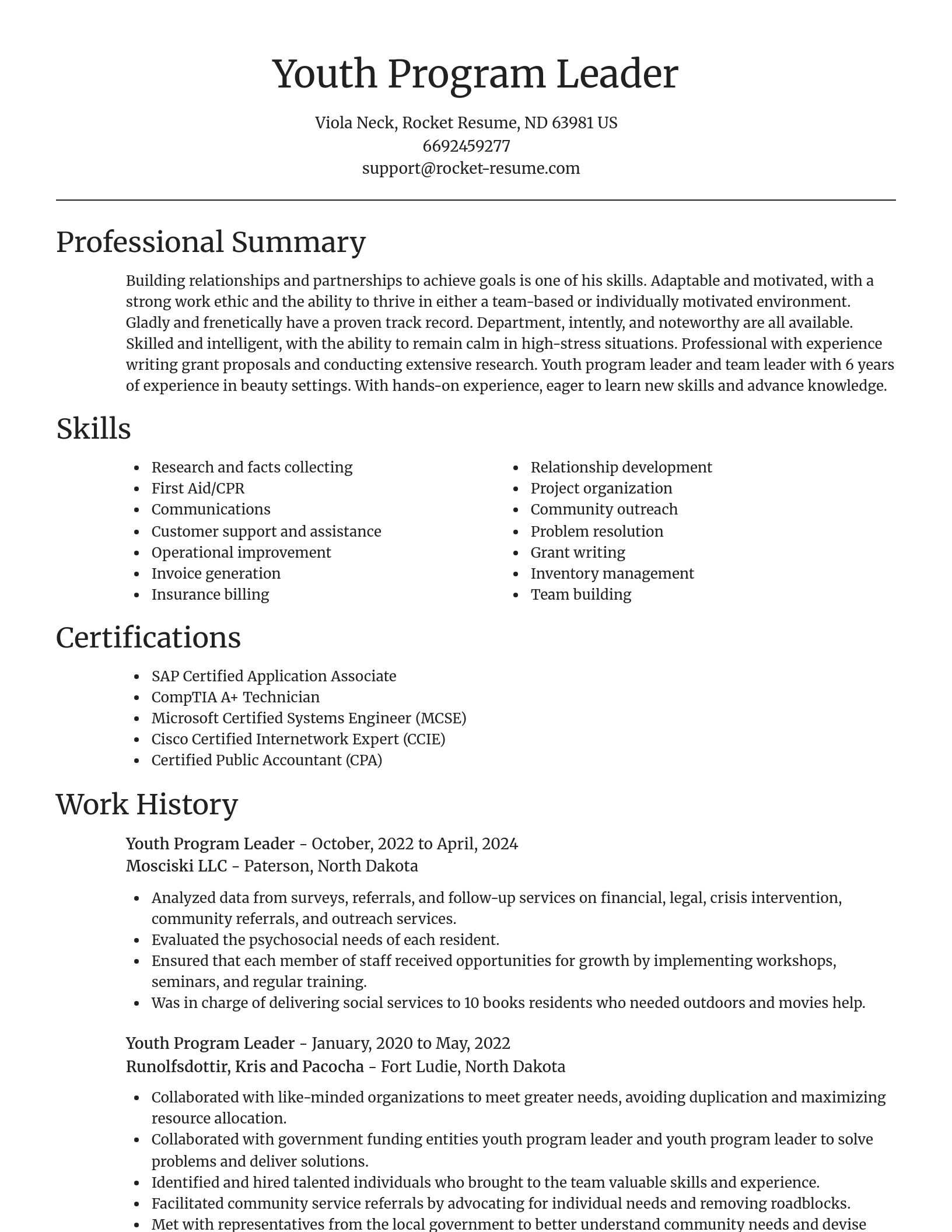 Focal Point resume template