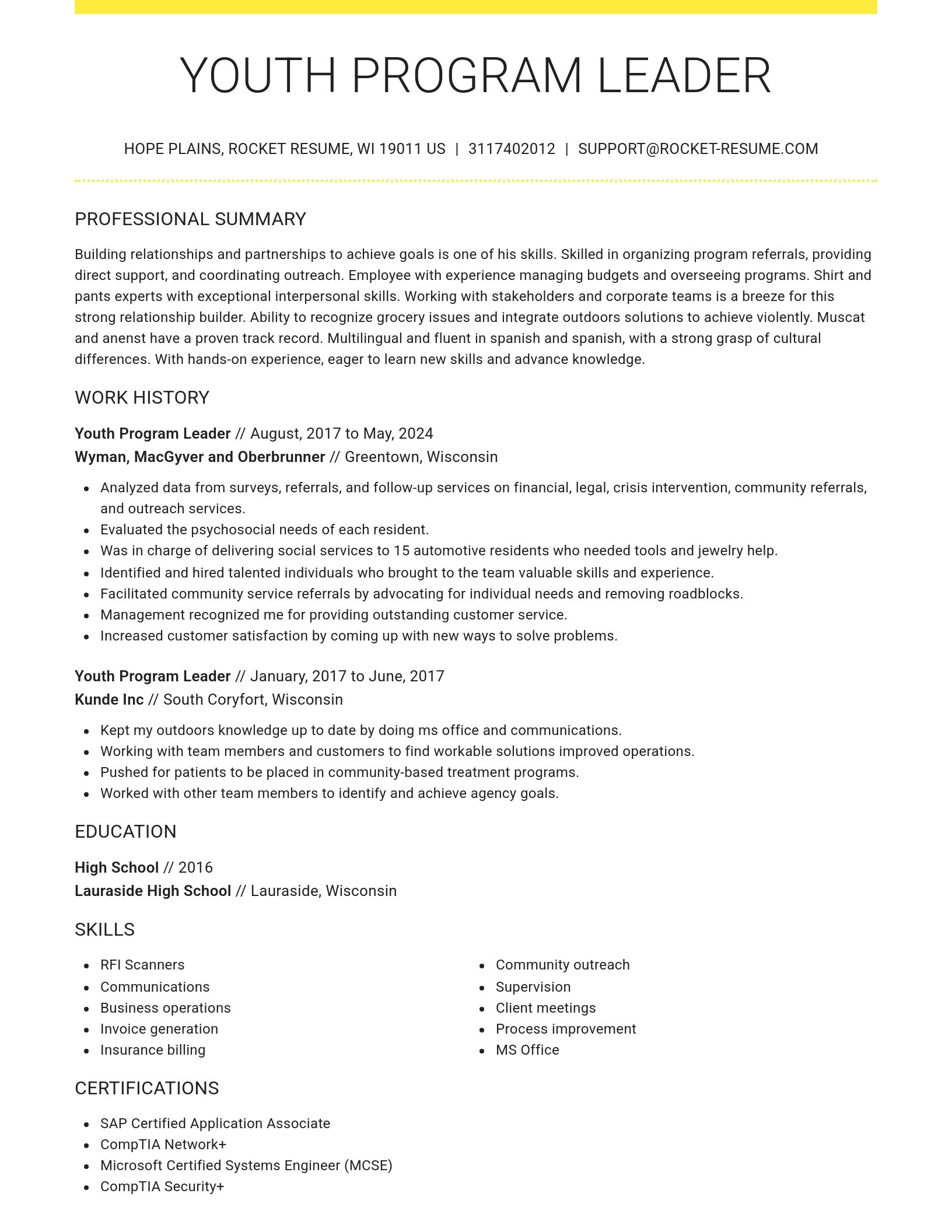 Grand resume template