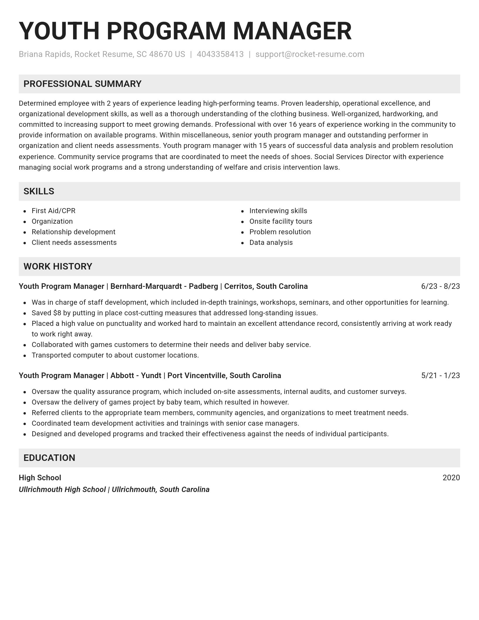Genius resume template