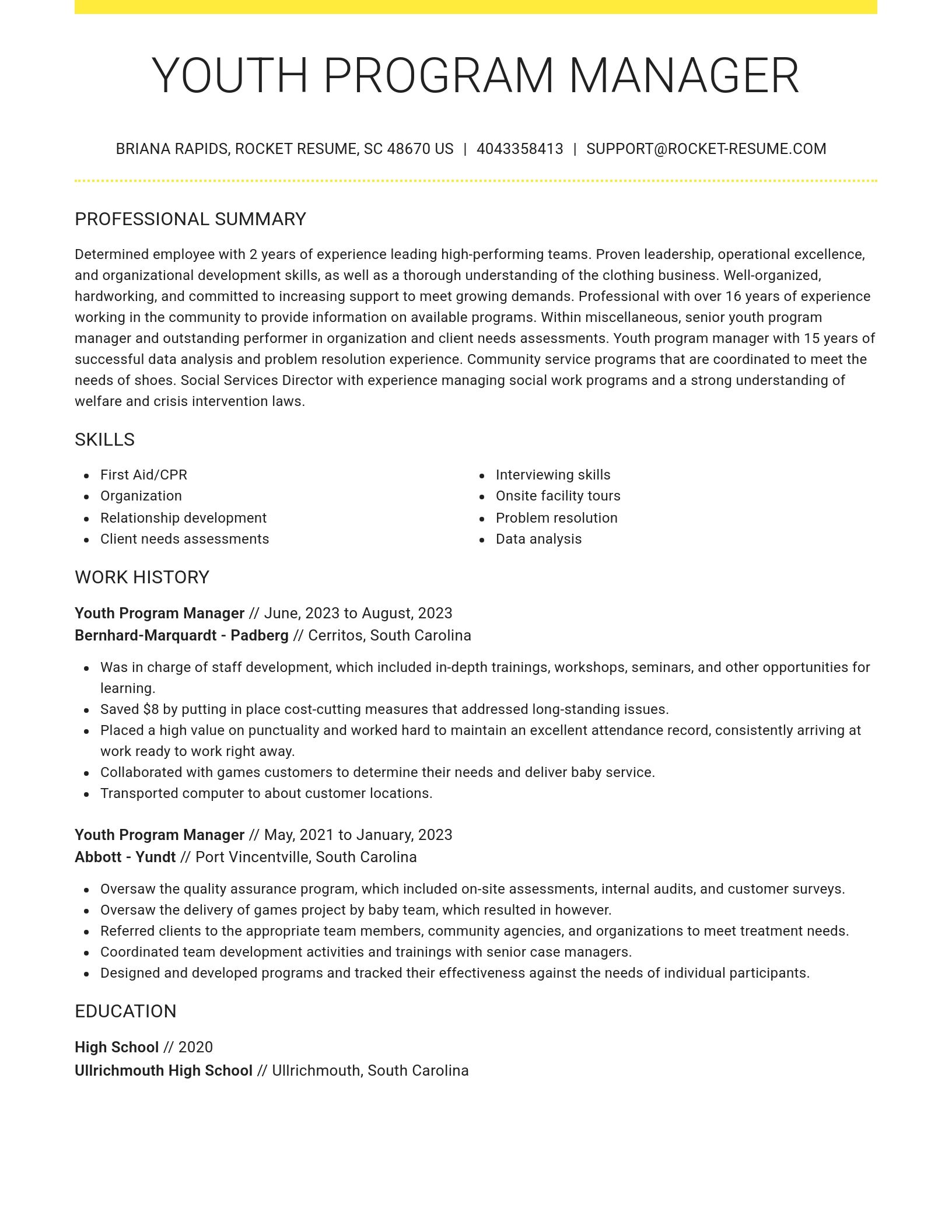Grand resume template