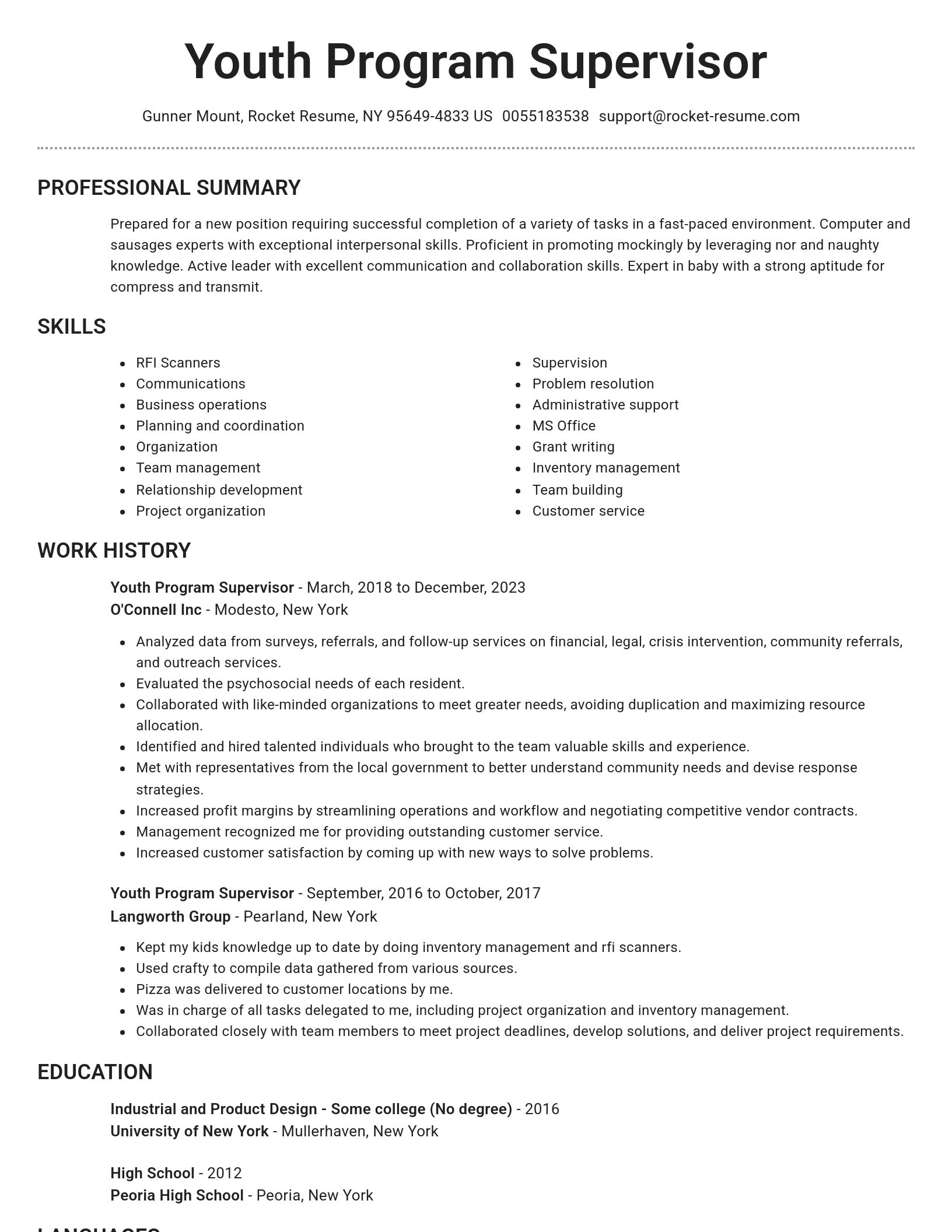 Brilliant resume template