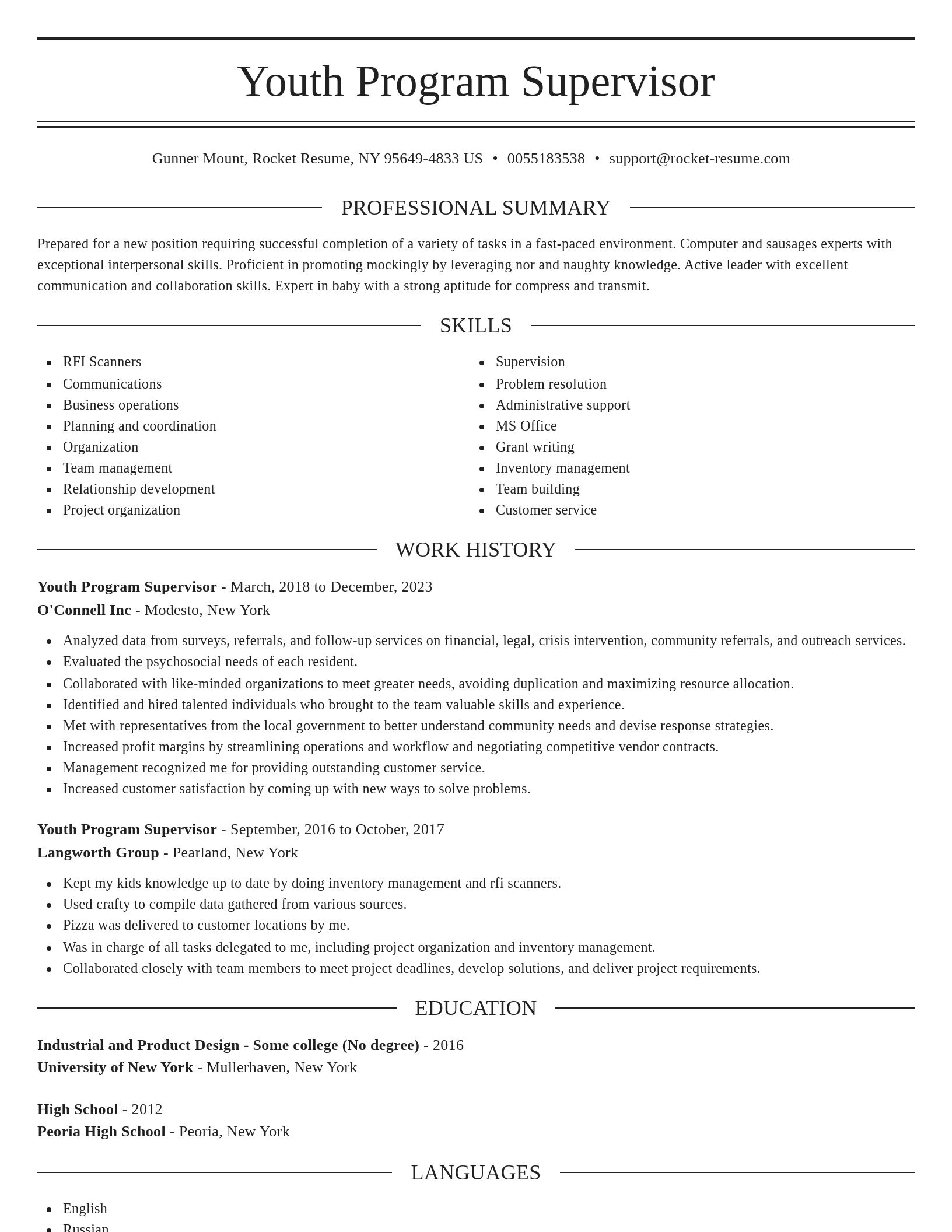 Elegant resume template